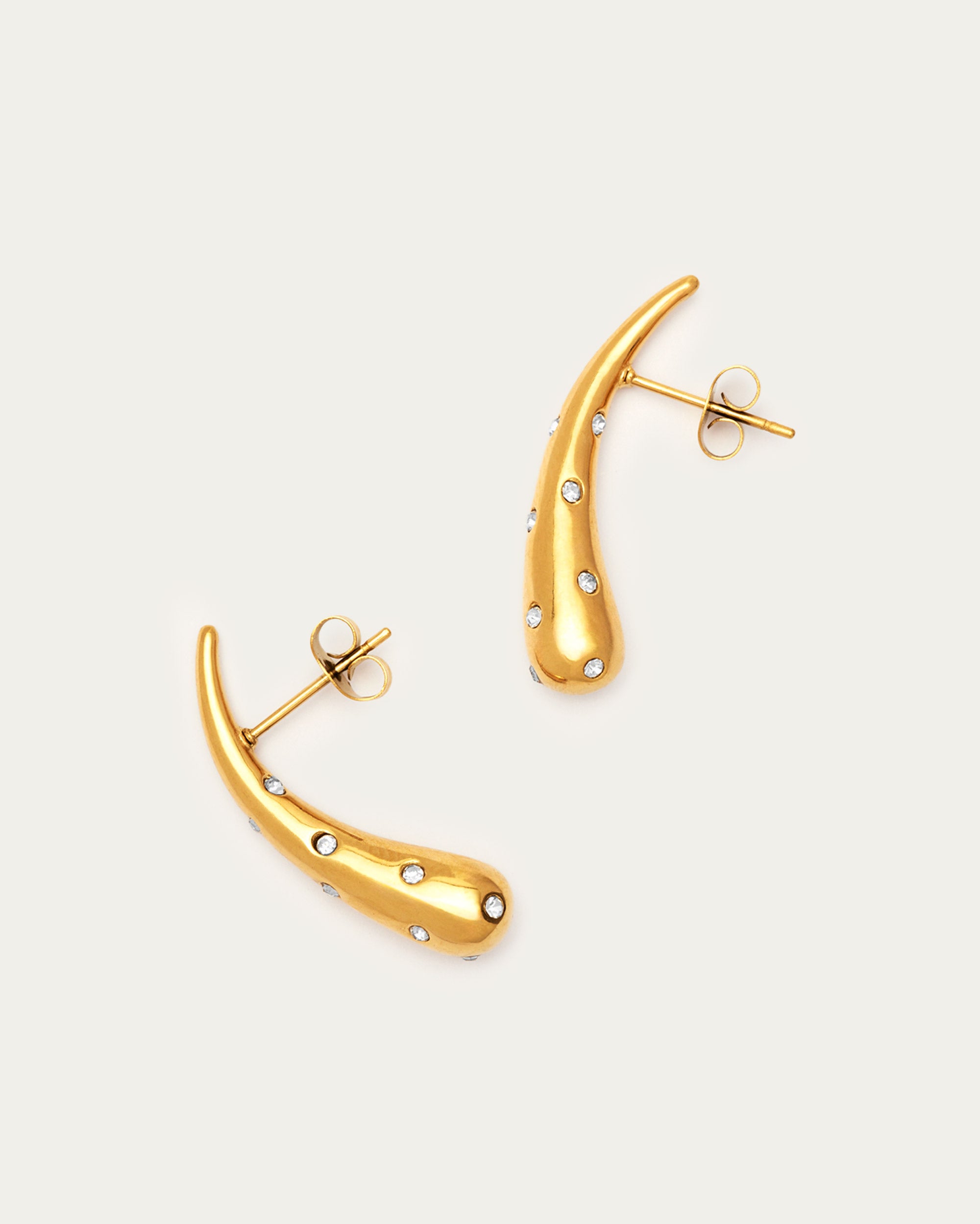 Teardrop Diamonte Stud Earrings