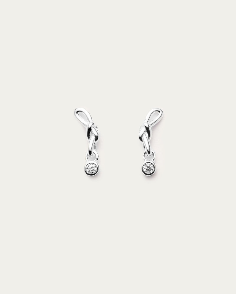 Silver Knot Stud Sterling Silver Earrings