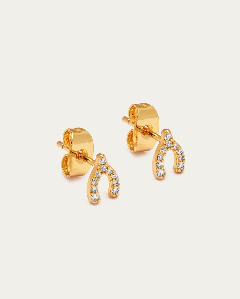 Wishbone Stud Earrings