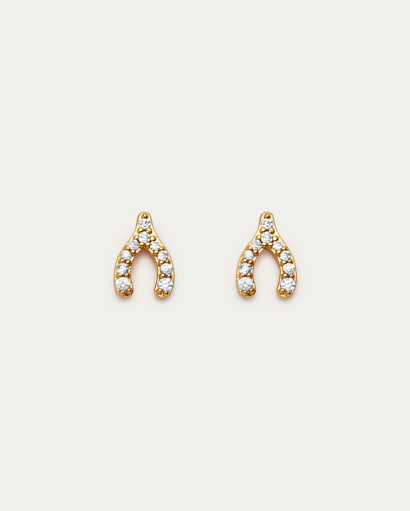 Wishbone Stud Earrings