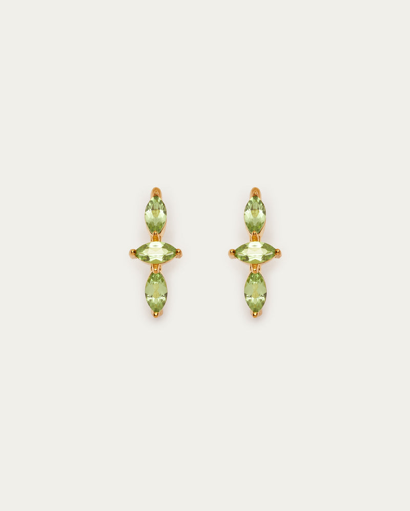 Gold Mini Climber Stud Sterling Silver Earrings