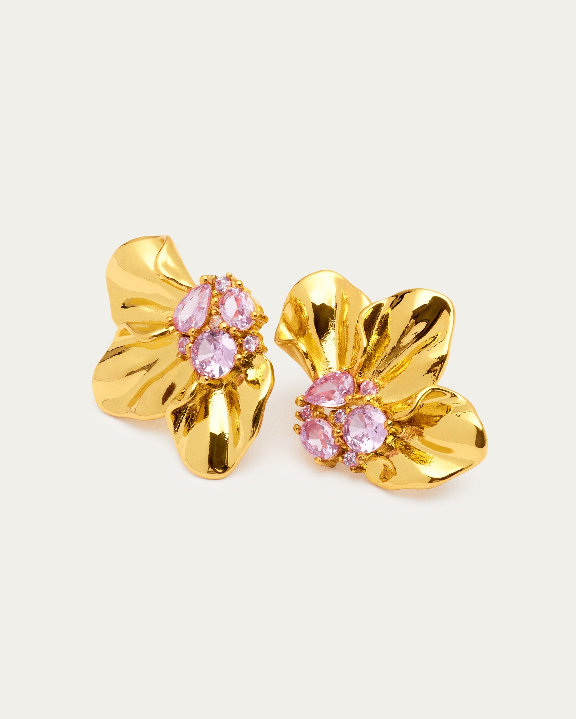 Floral Gemstone Centre Earrings