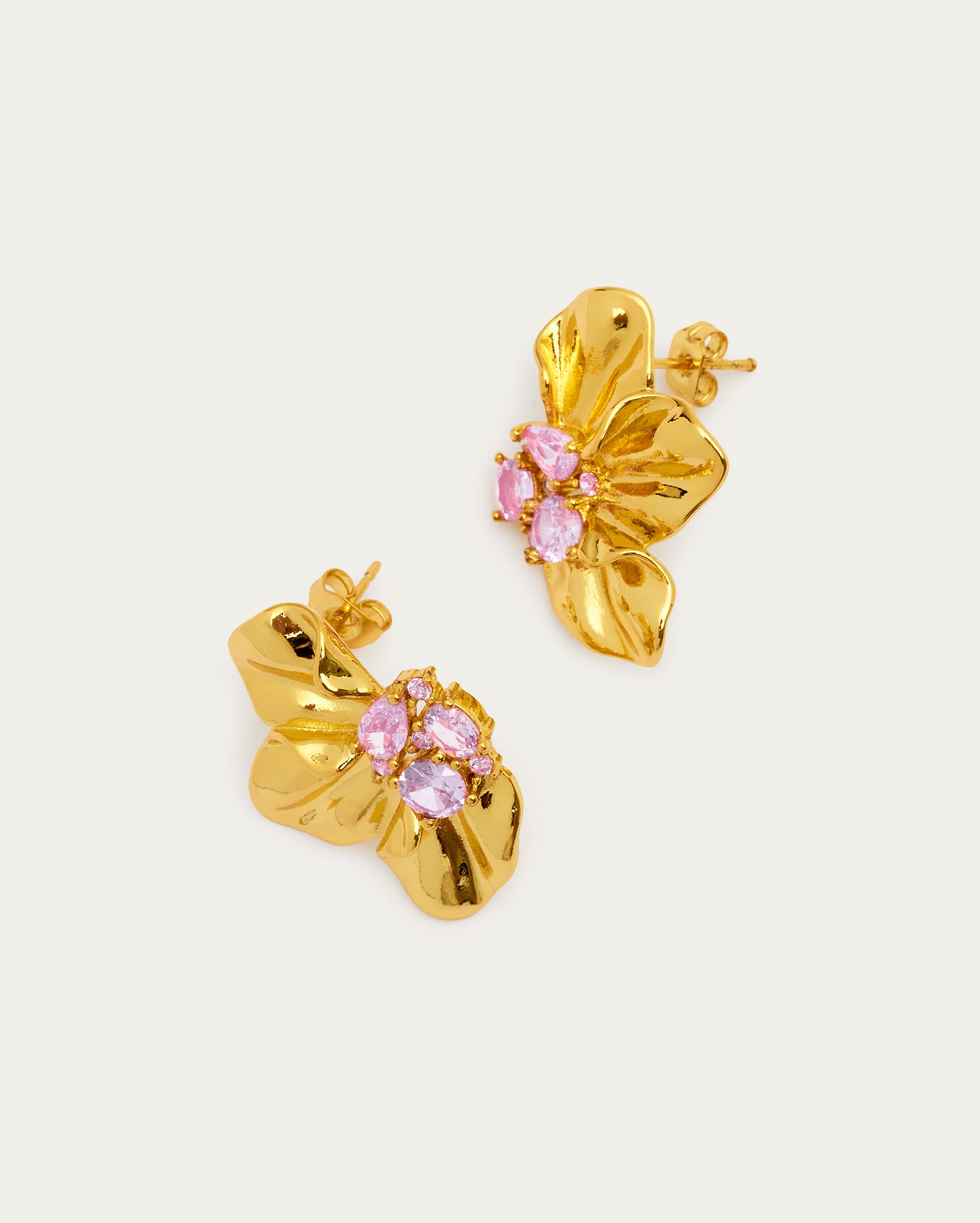 Floral Gemstone Centre Earrings