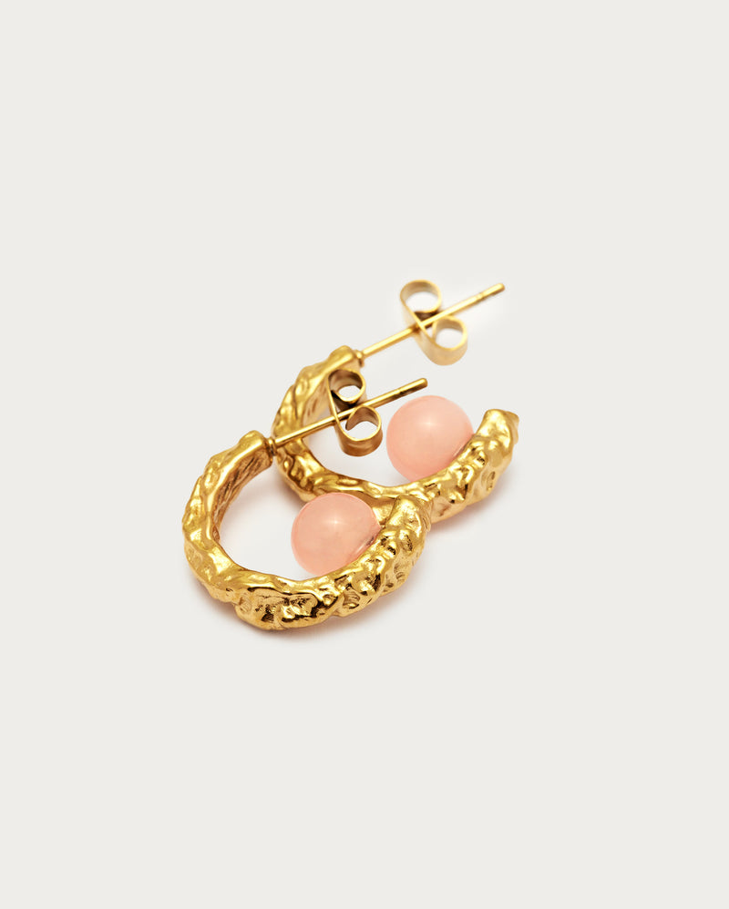 Stone Detail Hoop Earrings