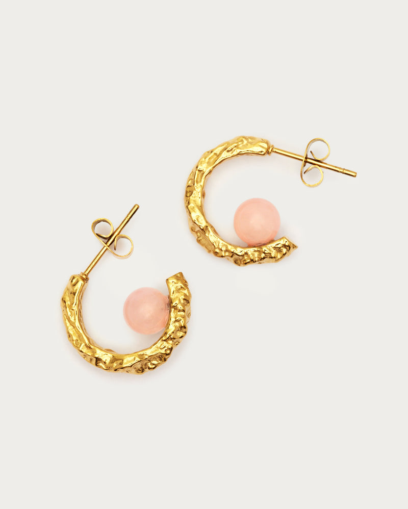 Stone Detail Hoop Earrings