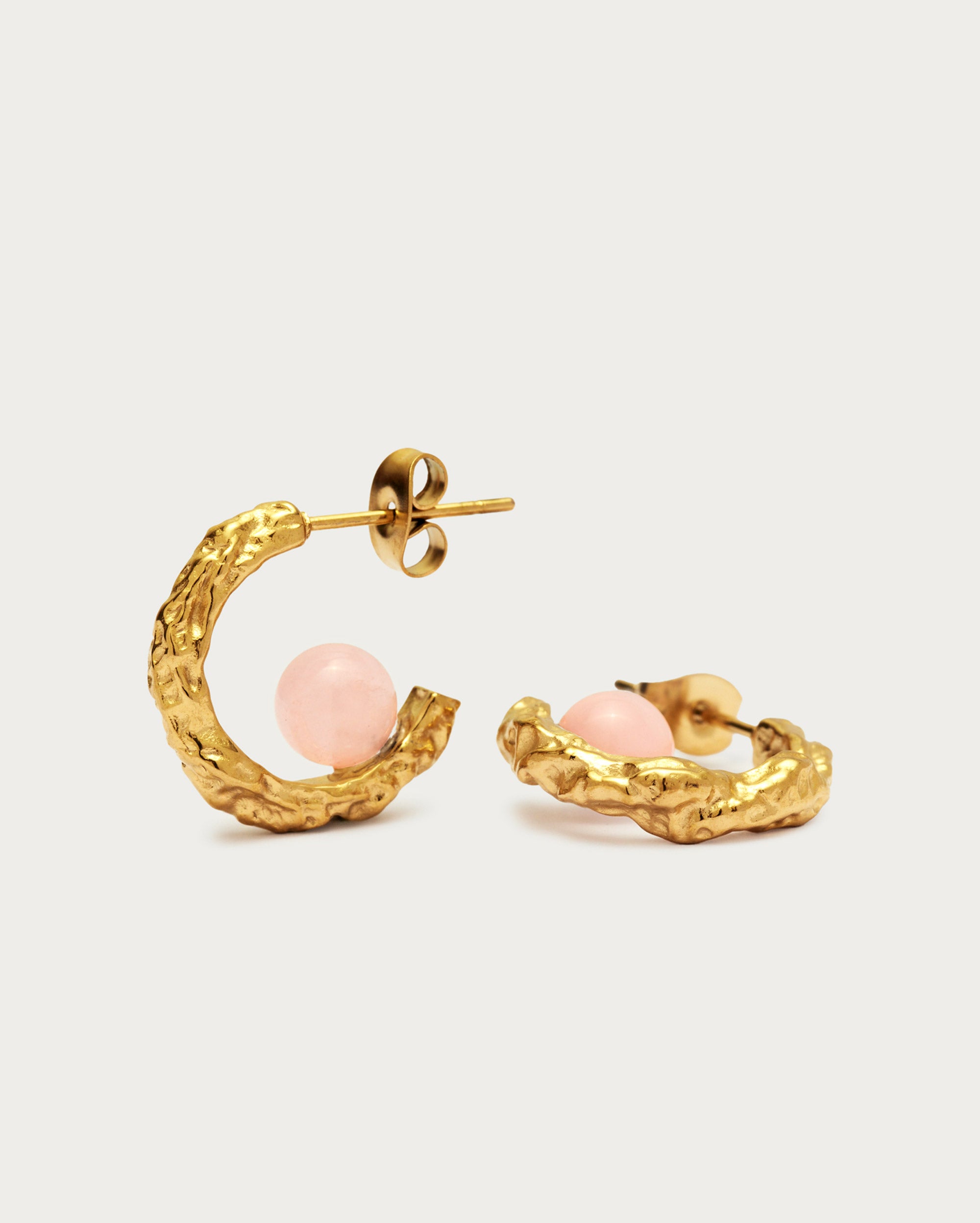 Stone Detail Hoop Earrings
