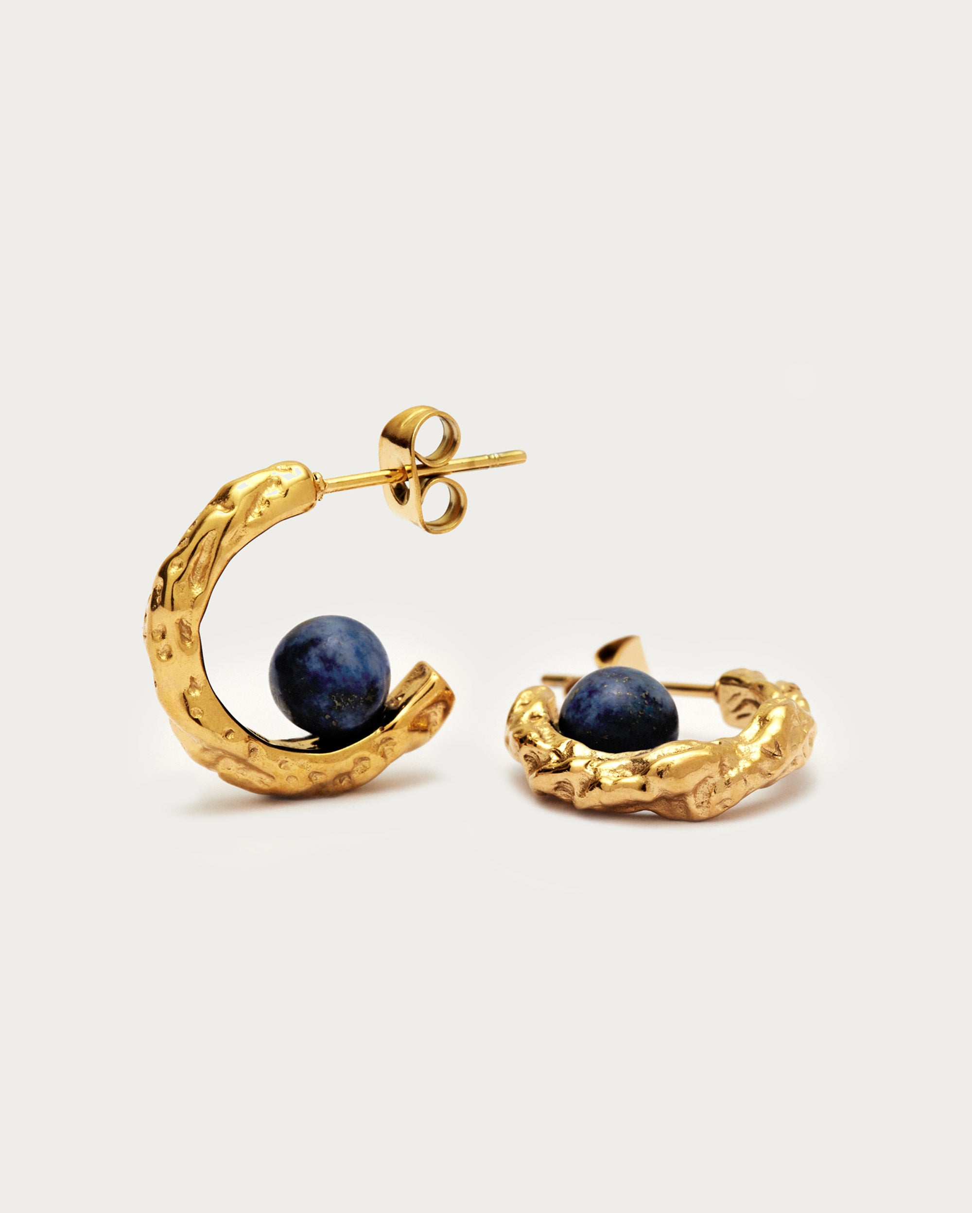 Stone Detail Hoop Earrings