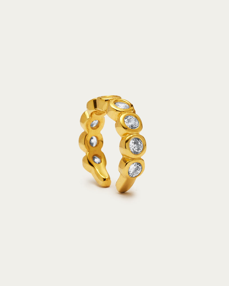 Tennis Hoop Cuff - Gold