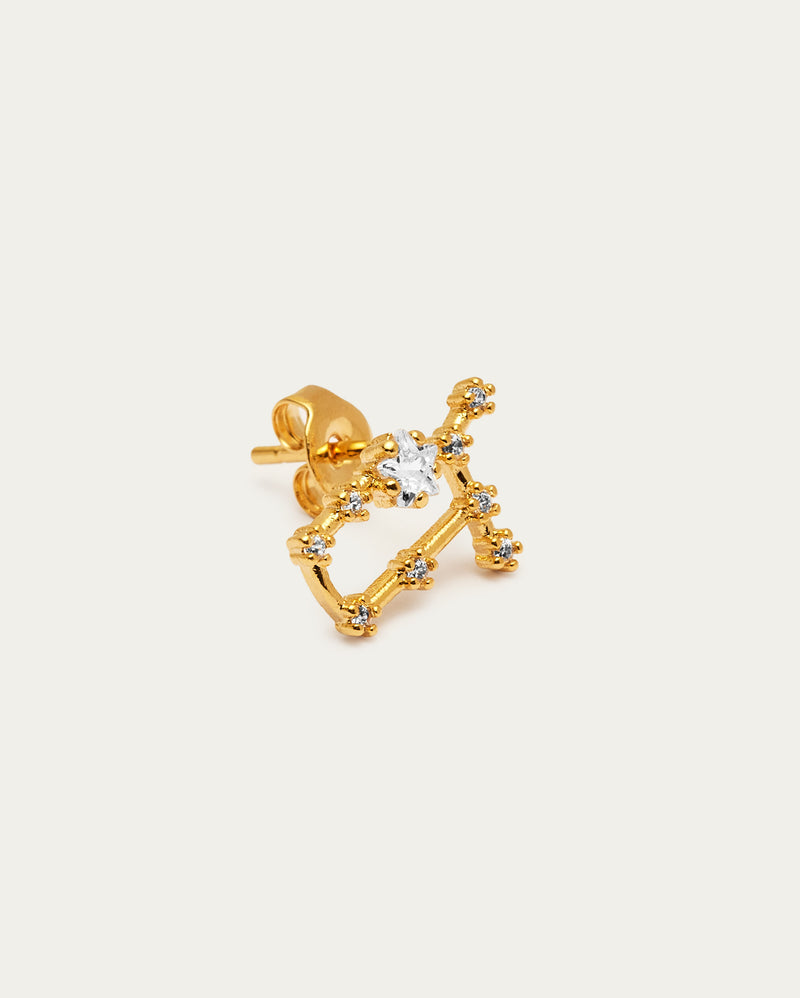 Gemini Star Constellation Stud Earrings
