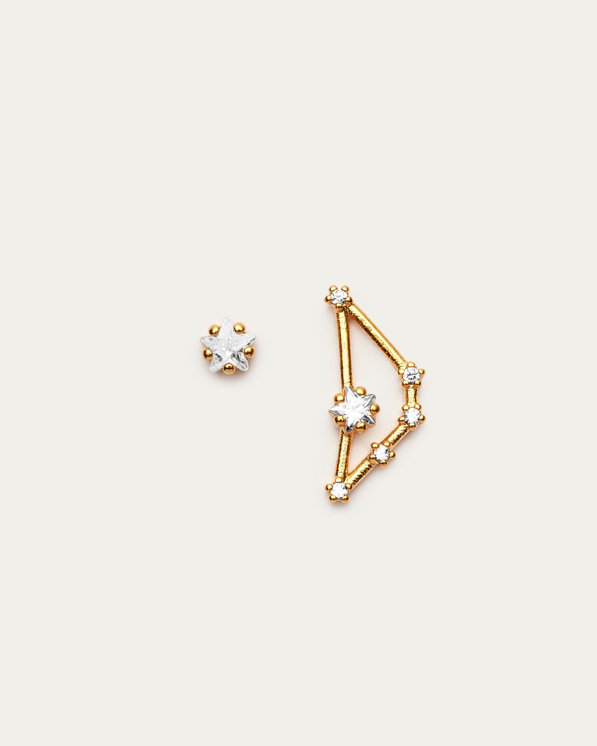 Capricorn Star Constellation Stud Earrings