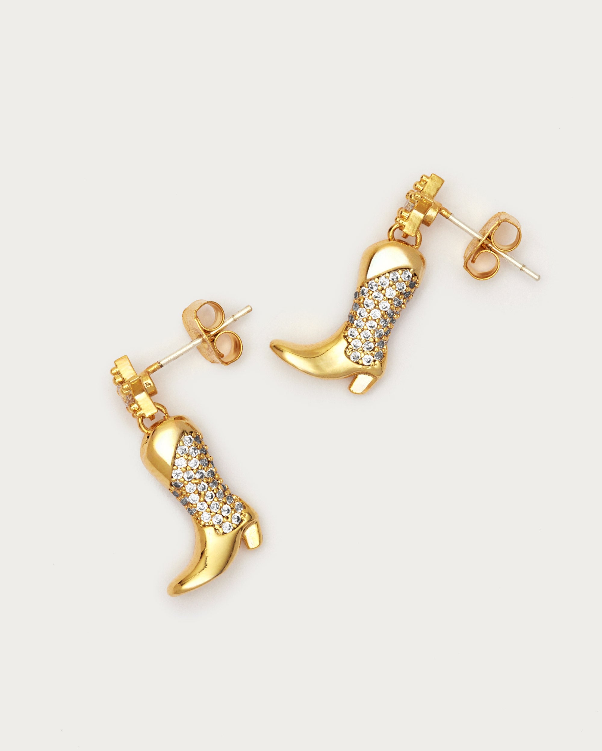 Starstudded Cowboy Boot Earrings