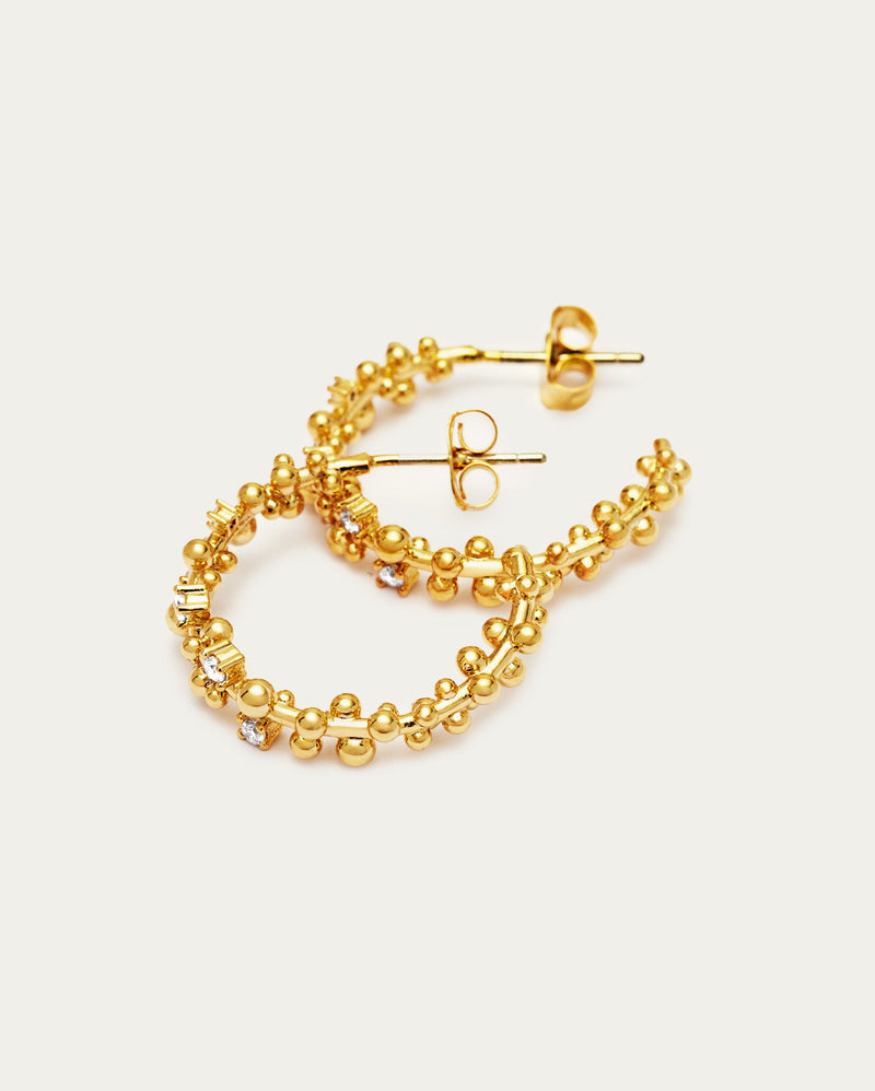 Accented crystal Bubble Hoop Earrings