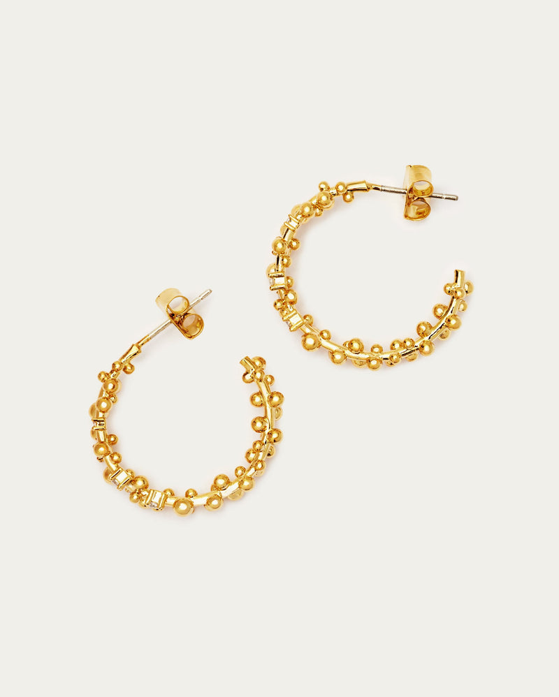 Accented crystal Bubble Hoop Earrings