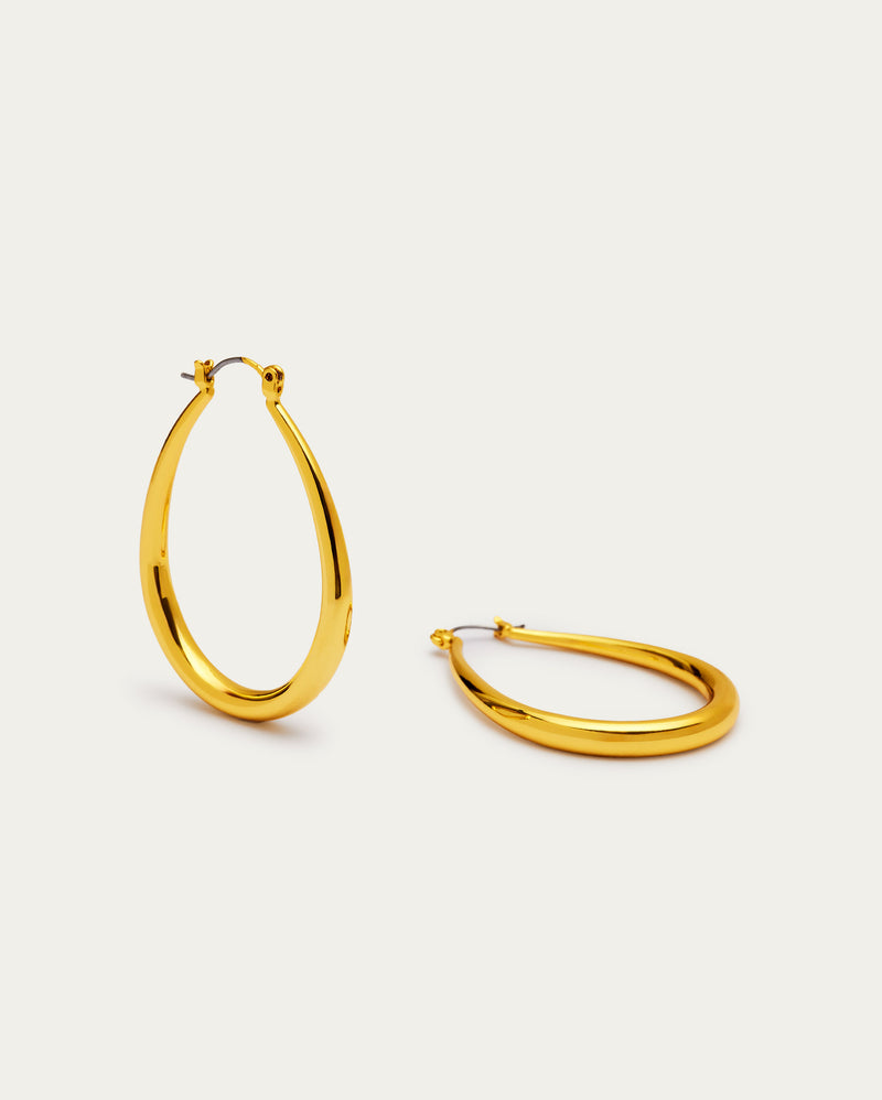 Teardrop Curve Hoop Earrings