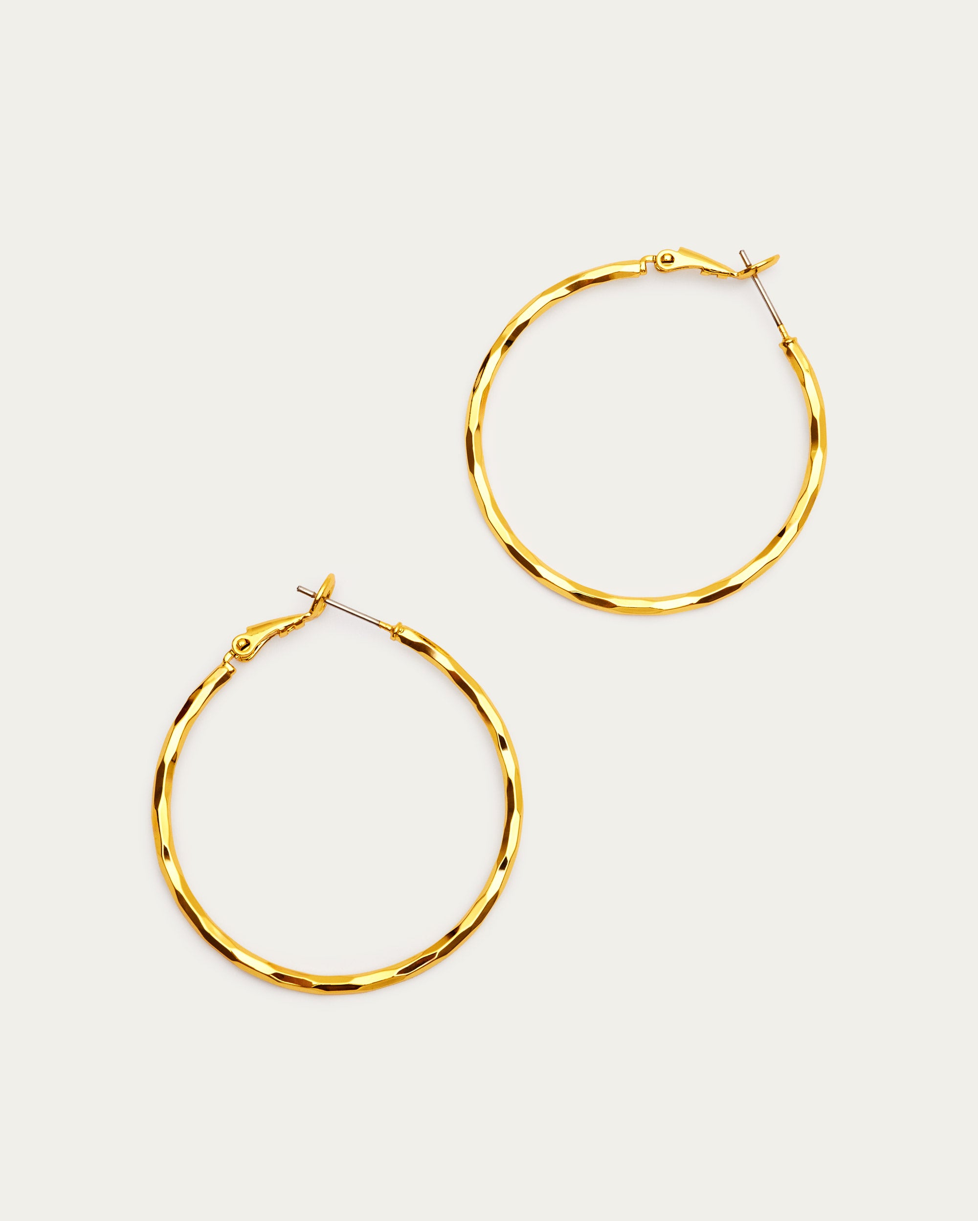 Hammered Textured Hoop Earrings