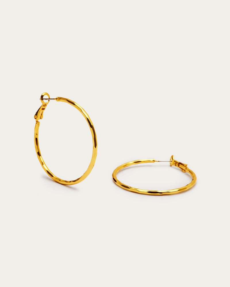 Hammered Textured Hoop Earrings
