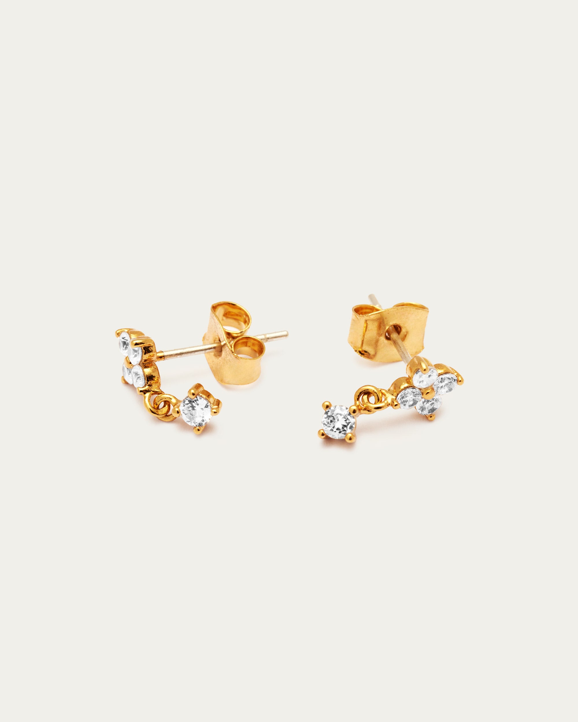 Floral Drop Down Stud Earring