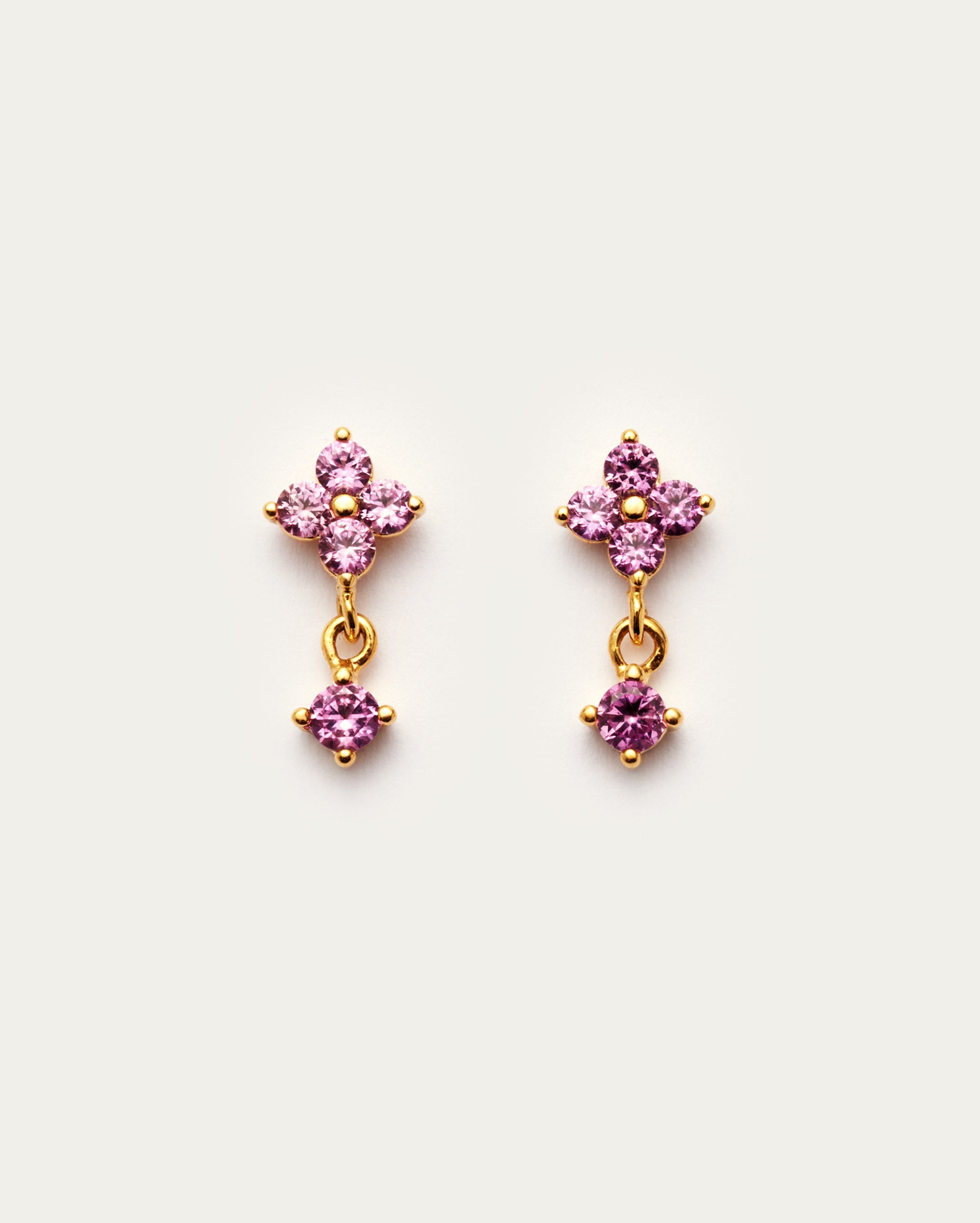 Floral Drop Down Stud Earring