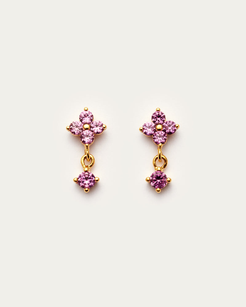 Floral Drop Down Stud Earring