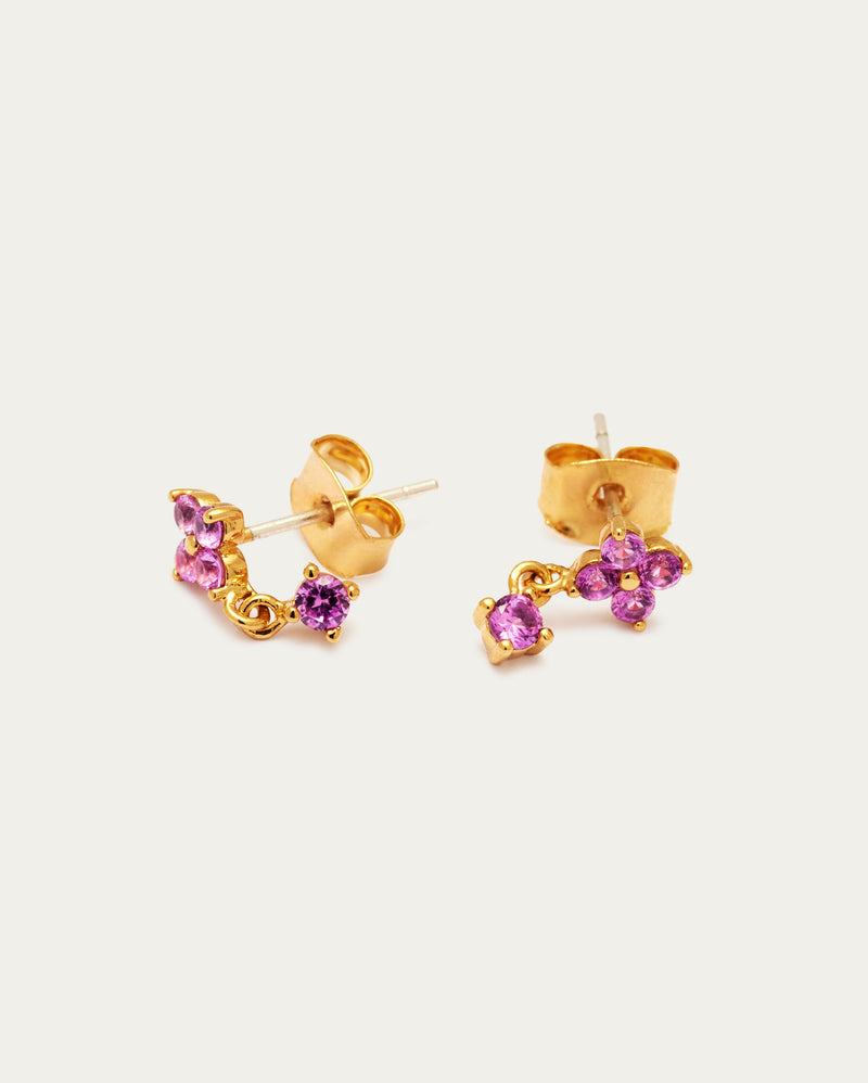 Floral Drop Down Stud Earring