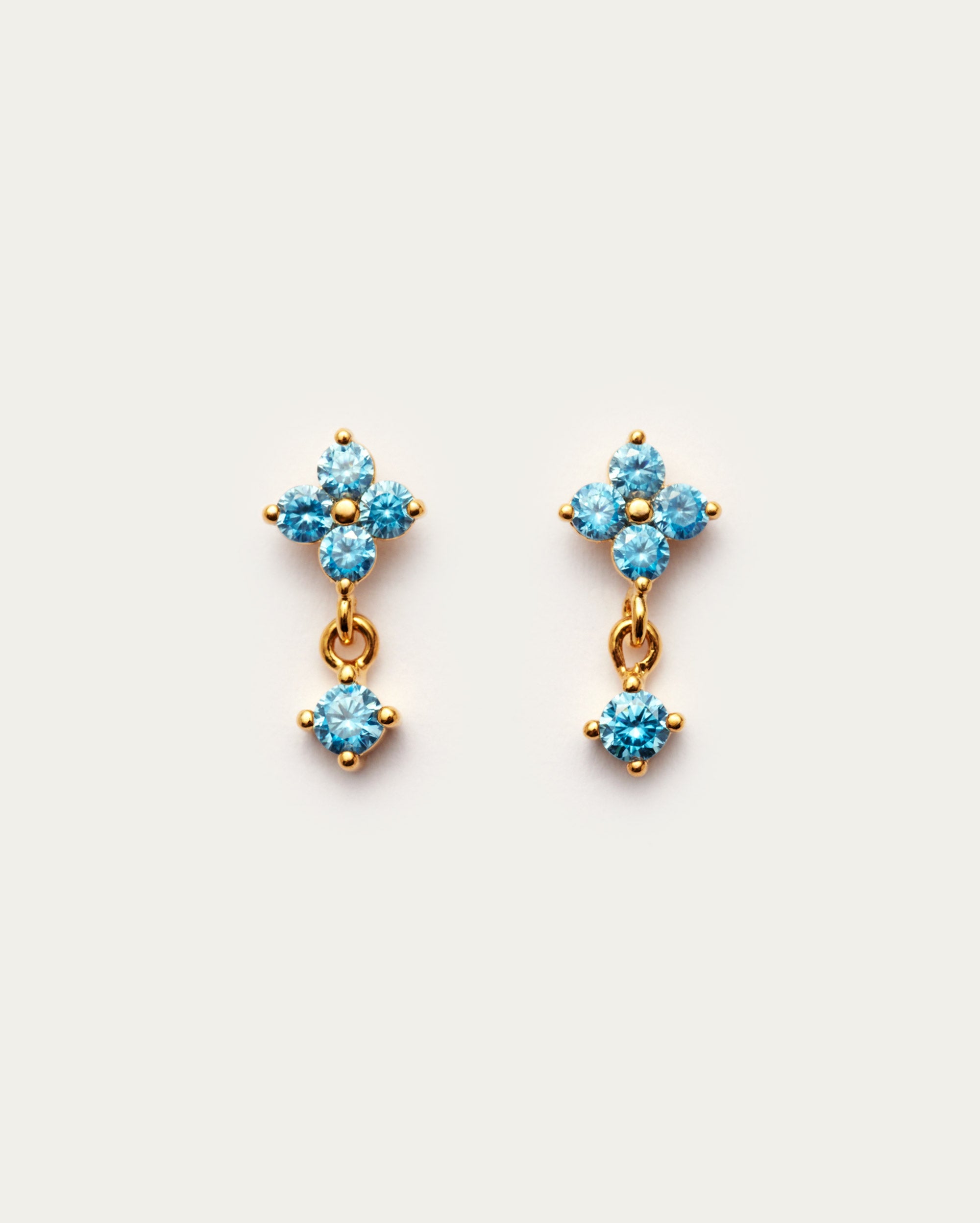 Floral Drop Down Stud Earring