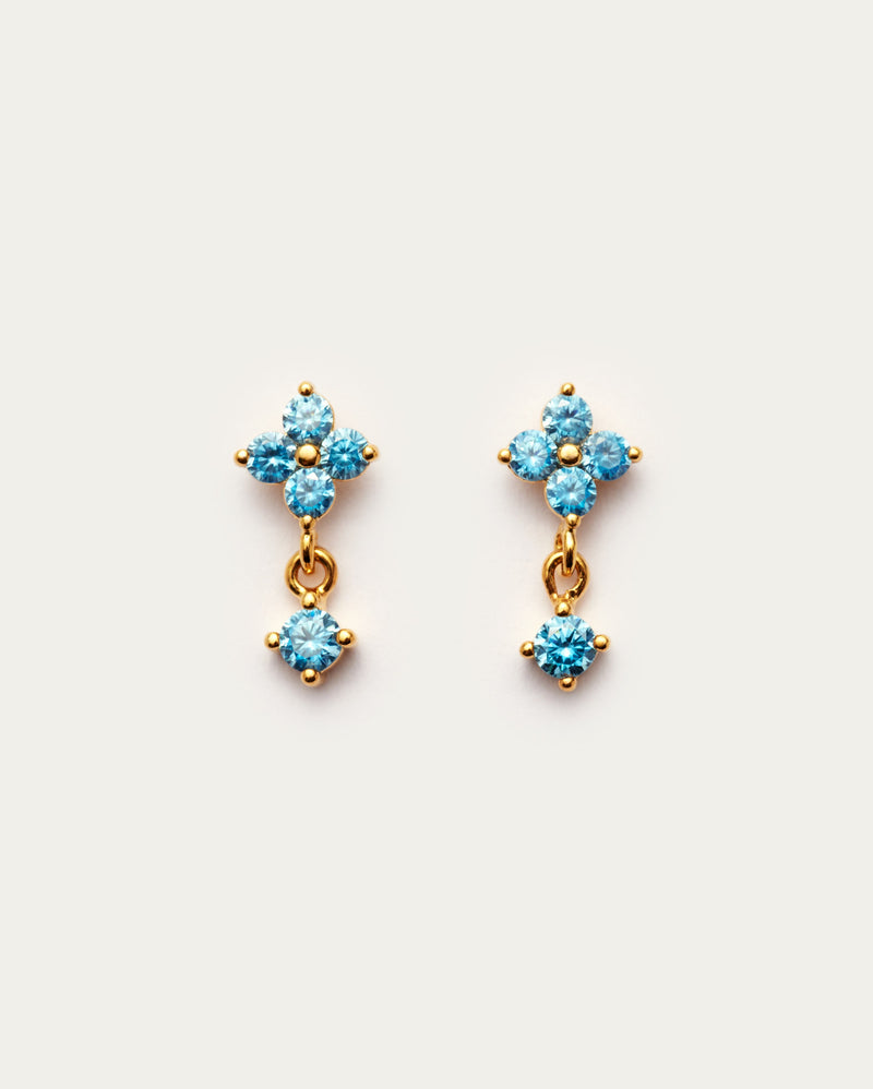 Floral Drop Down Stud Earring