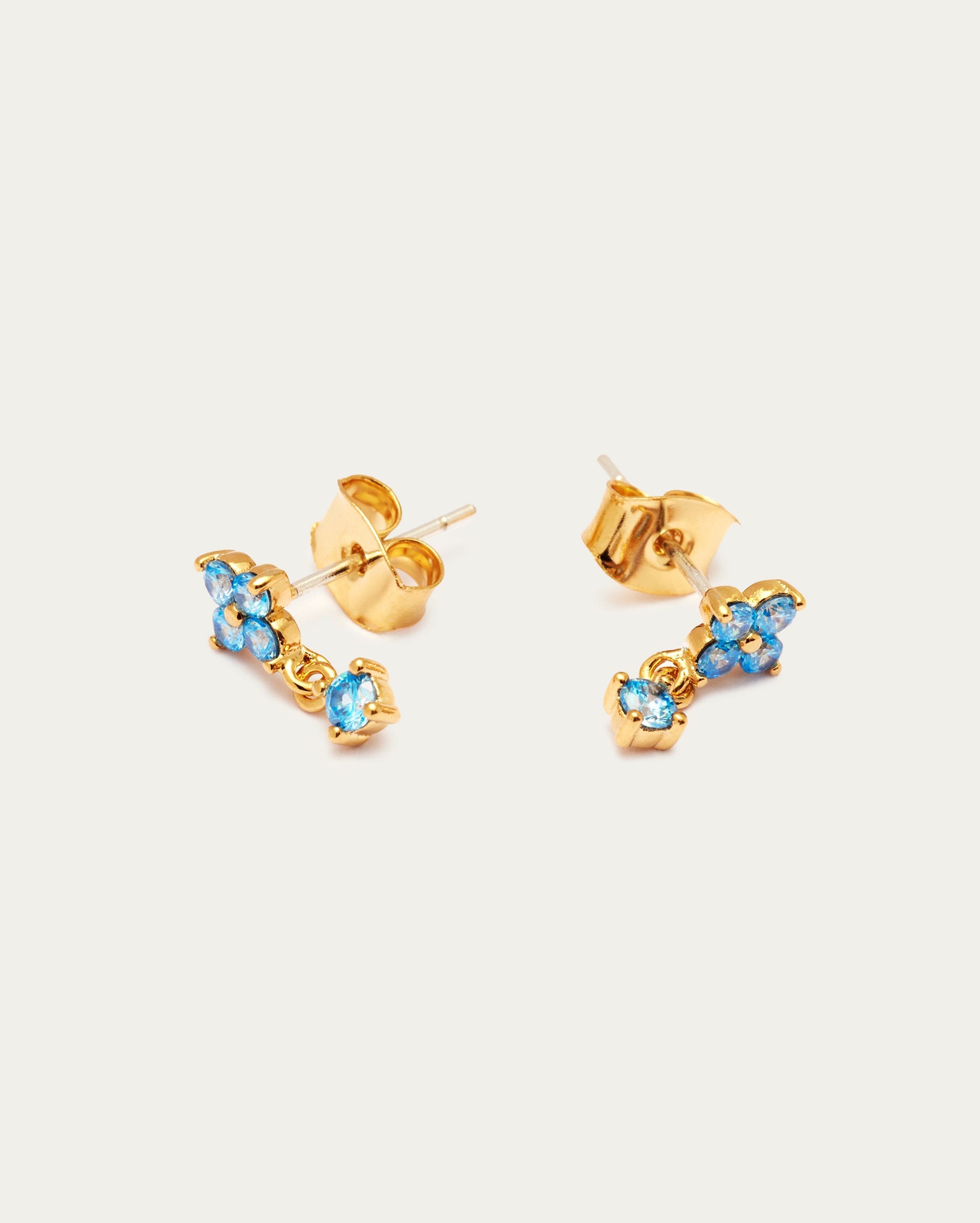 Floral Drop Down Stud Earring