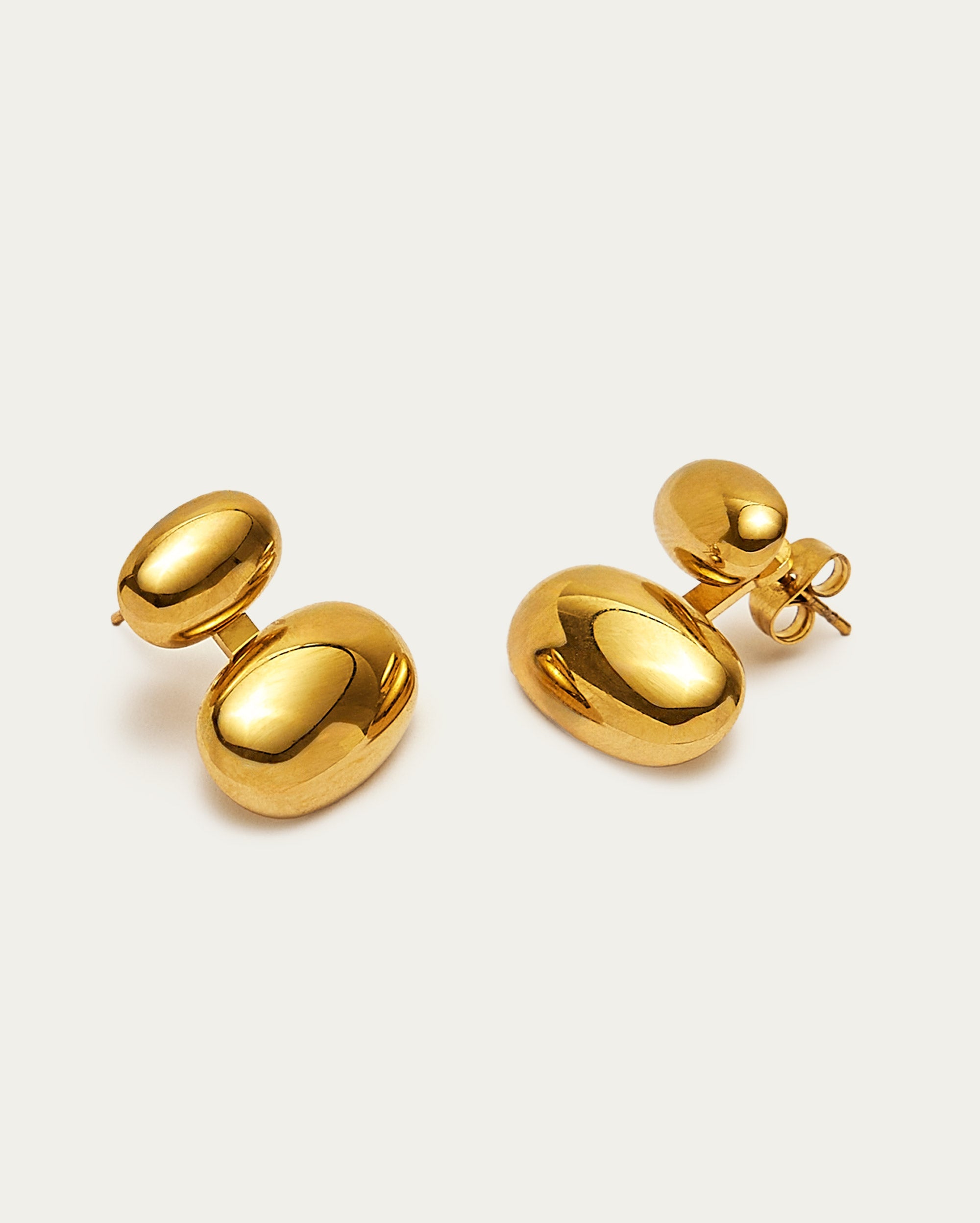 Double-Dome Drop Earrings