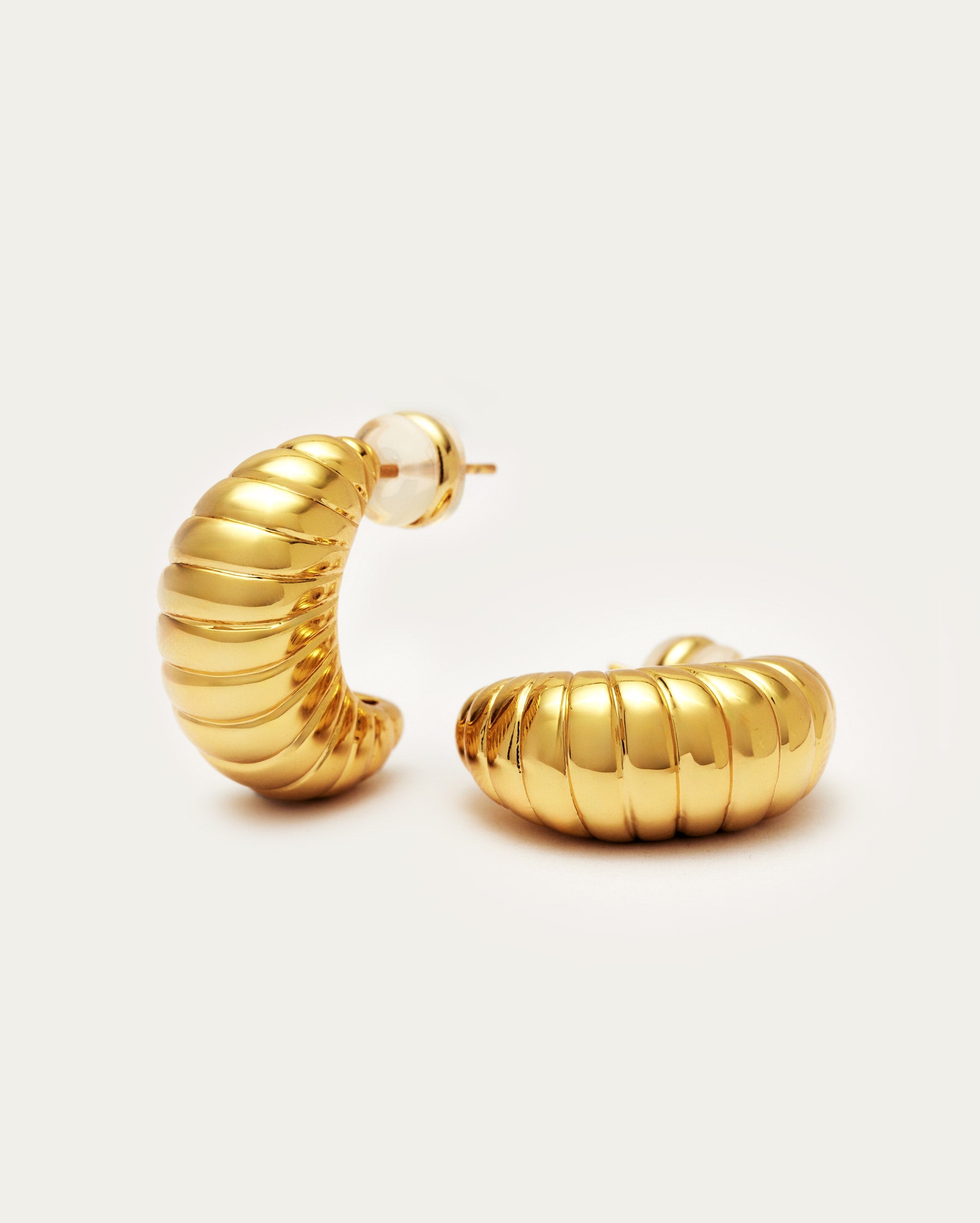 Croissant Dome Textured Earrings