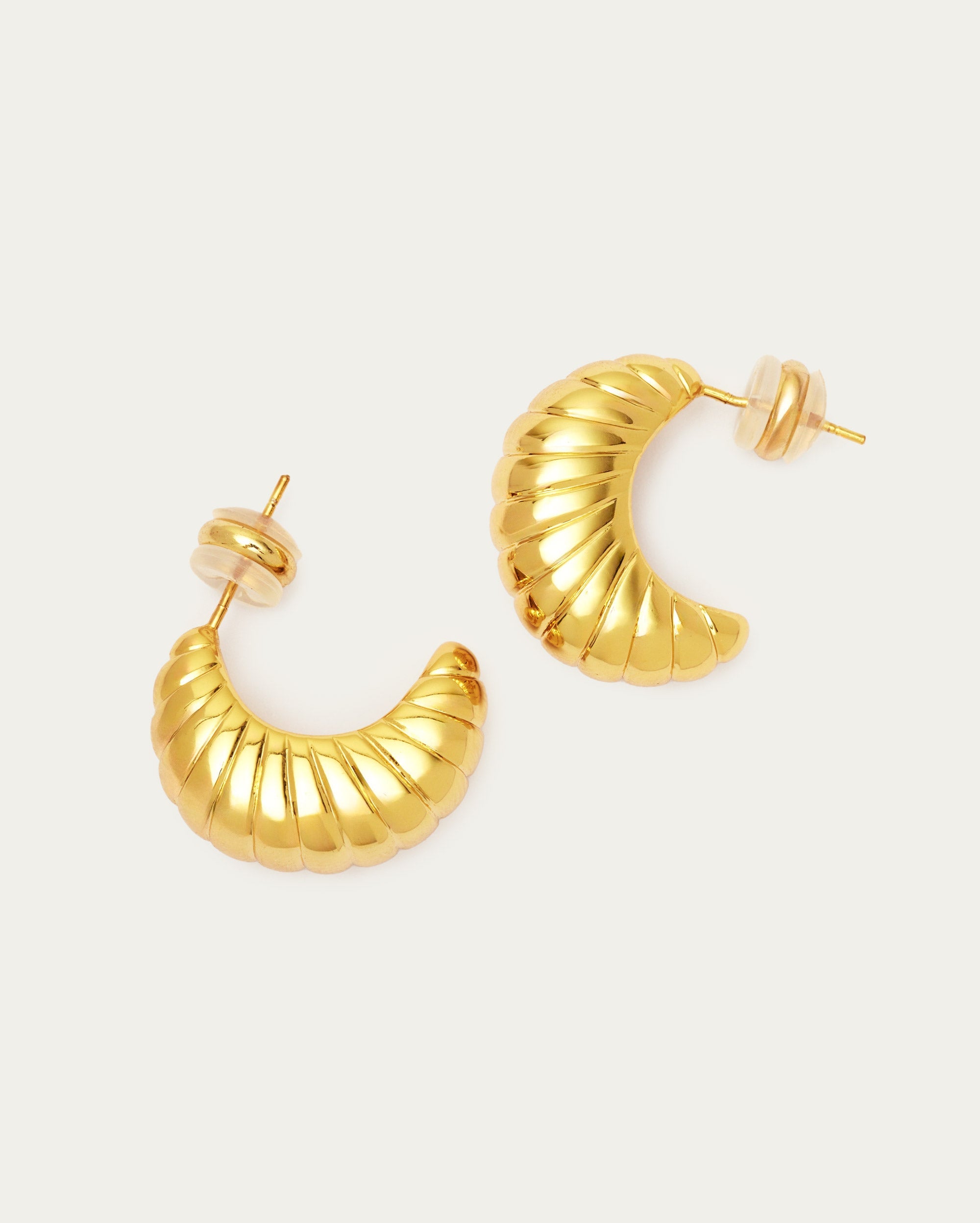 Croissant Dome Textured Earrings