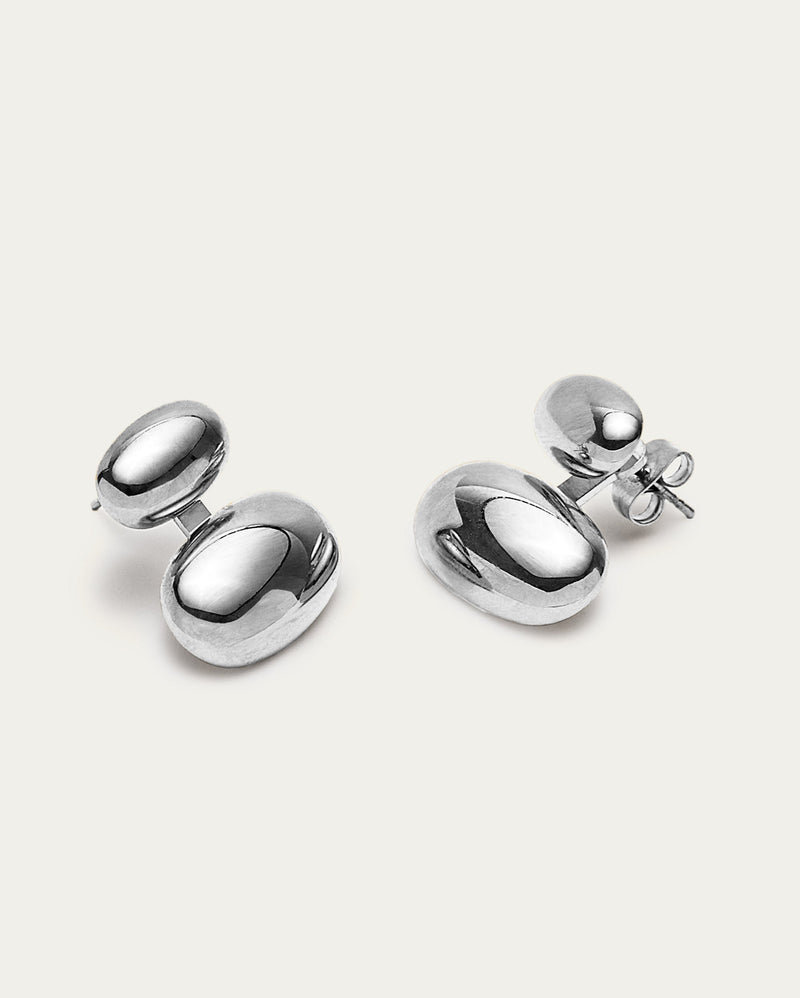 Double-Dome Drop Earrings