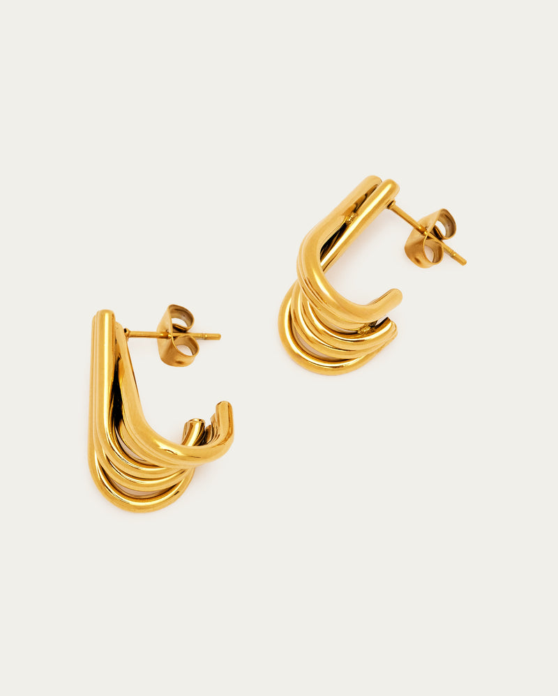 Ridge Cross Earrings