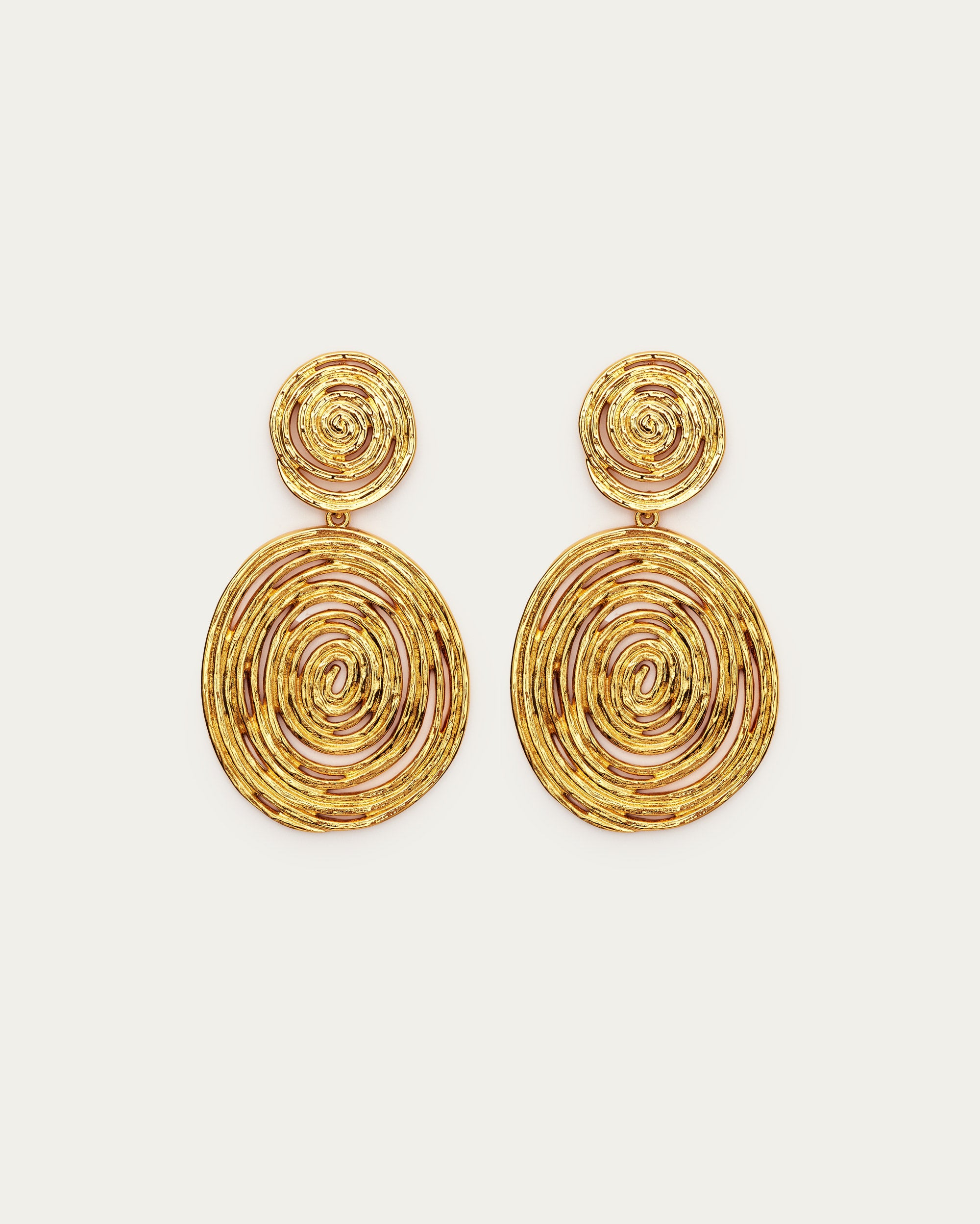 Abstract Spiral Drop Earrings