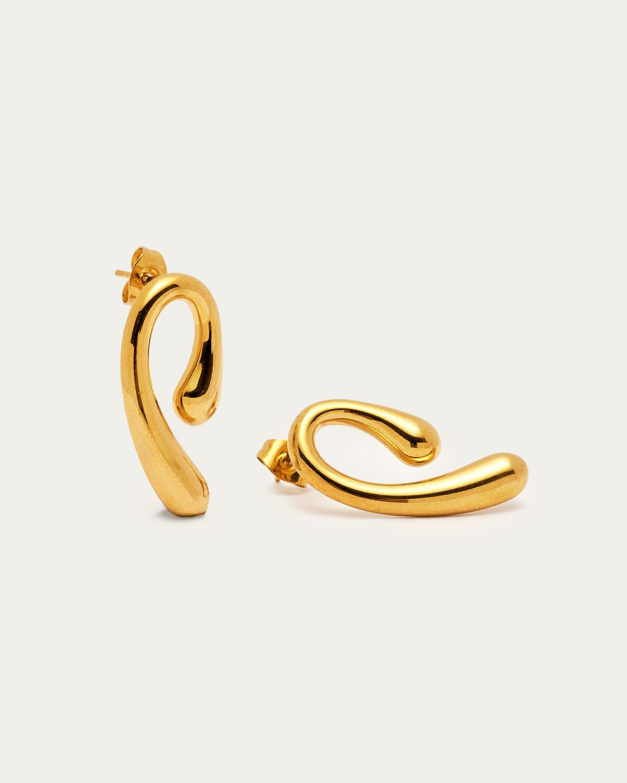 Teardrop Swirl Stud Earrings