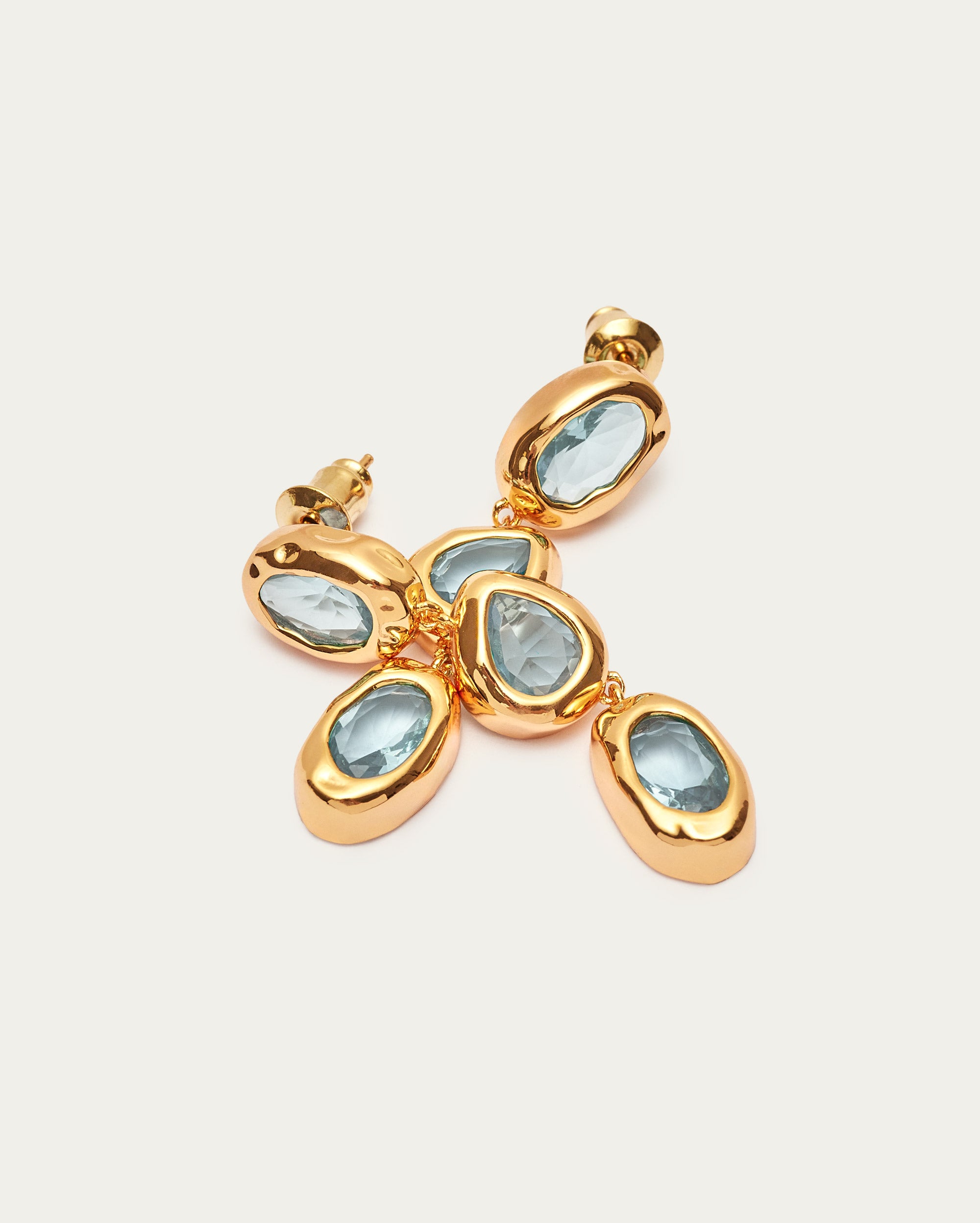 Organic Crystal Dangle Earrings