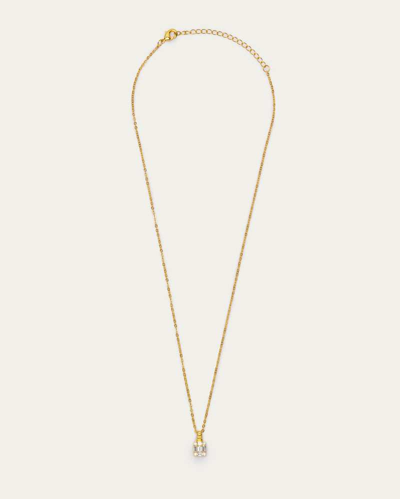 Baguette Frame Pendant Necklace