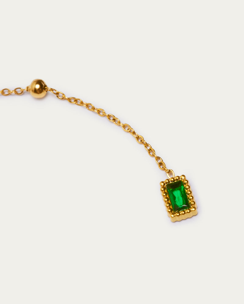 Emerald Drop Y-Necklace