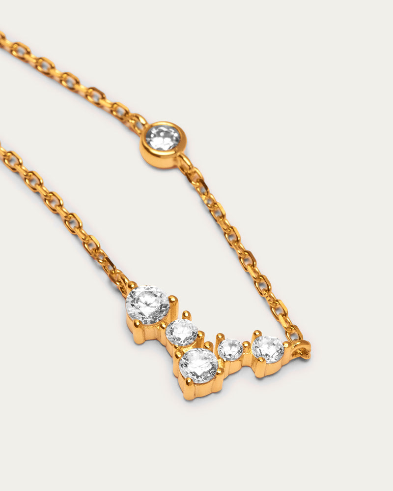 Sterling Silver Cluster Pendant Necklace