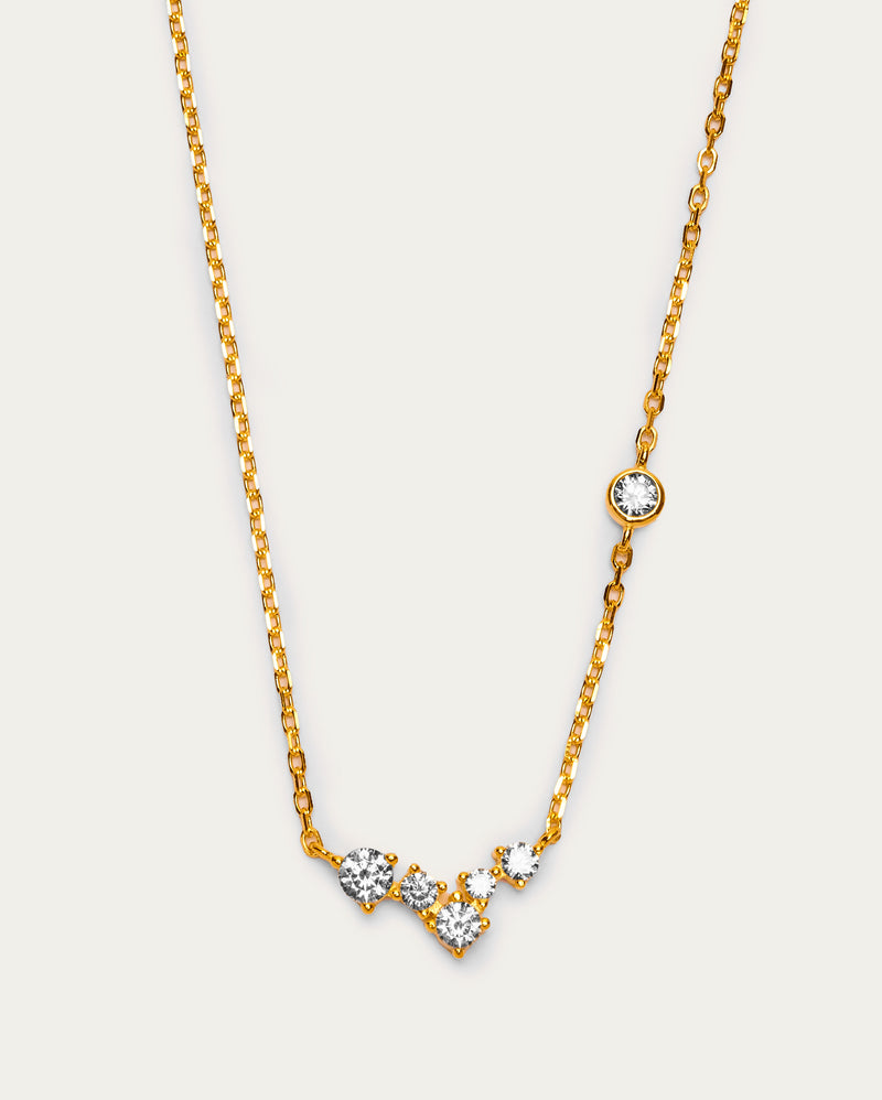 Sterling Silver Cluster Pendant Necklace