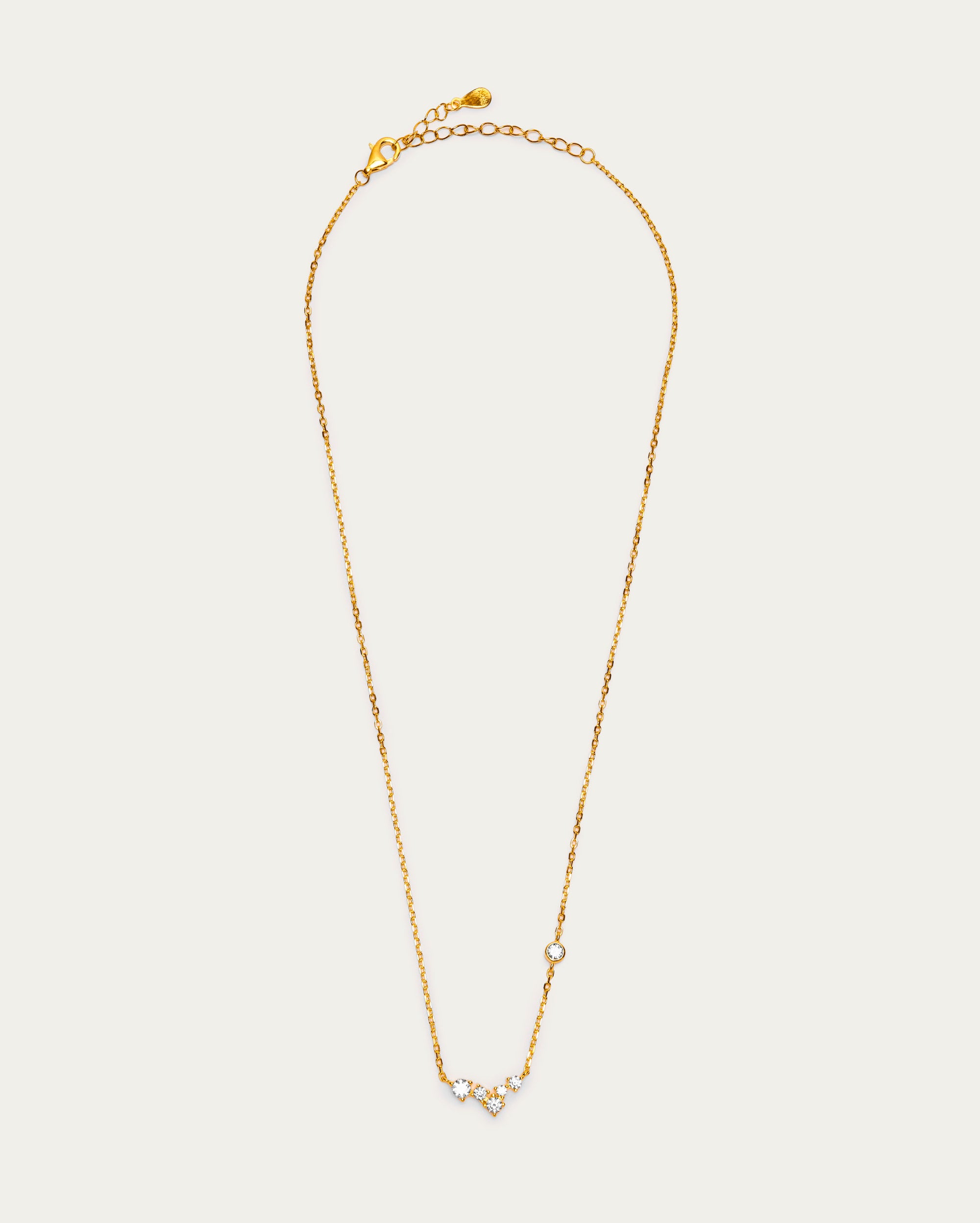 Sterling Silver Cluster Pendant Necklace