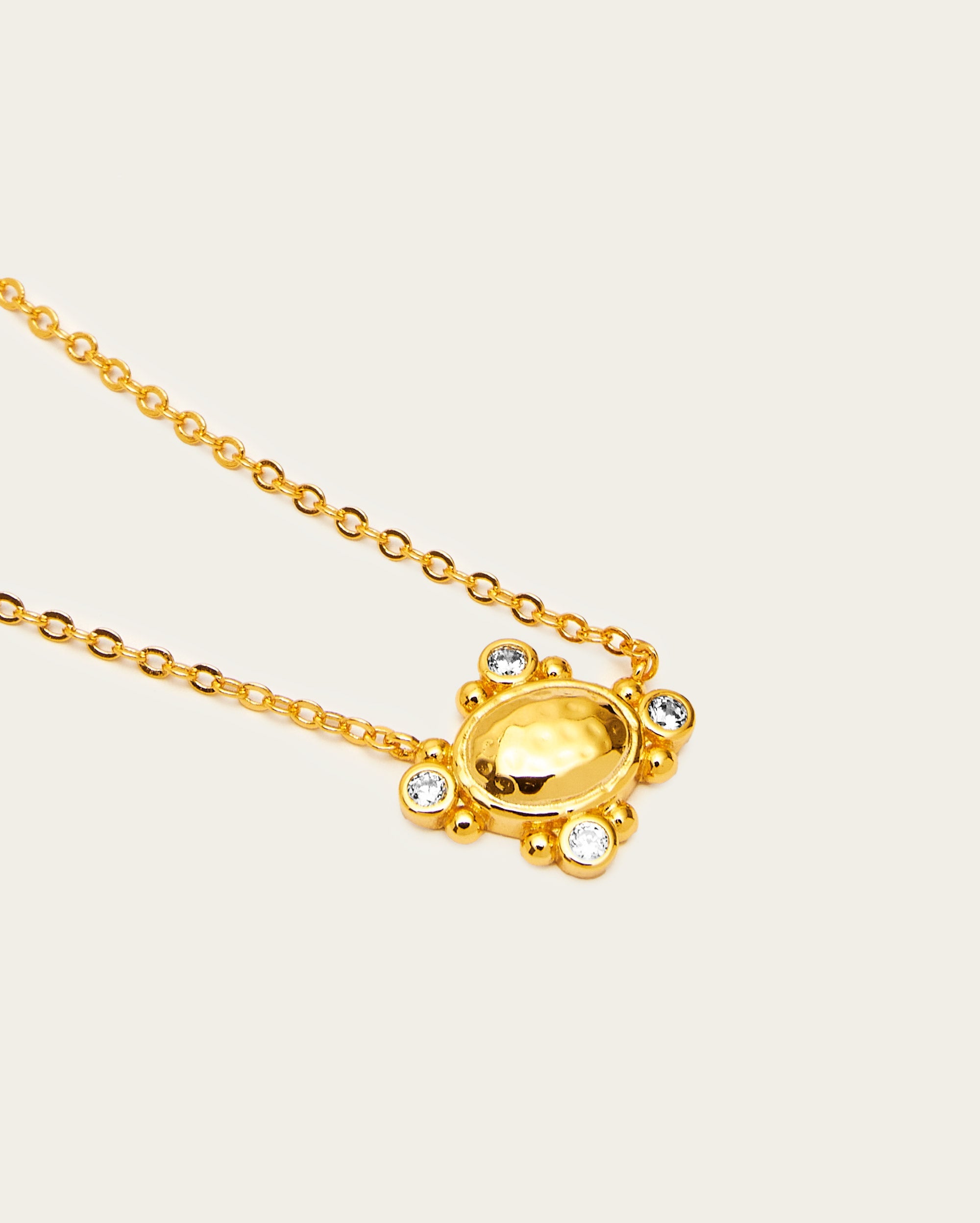 Molten Diamonte Medallion Pendant Necklace