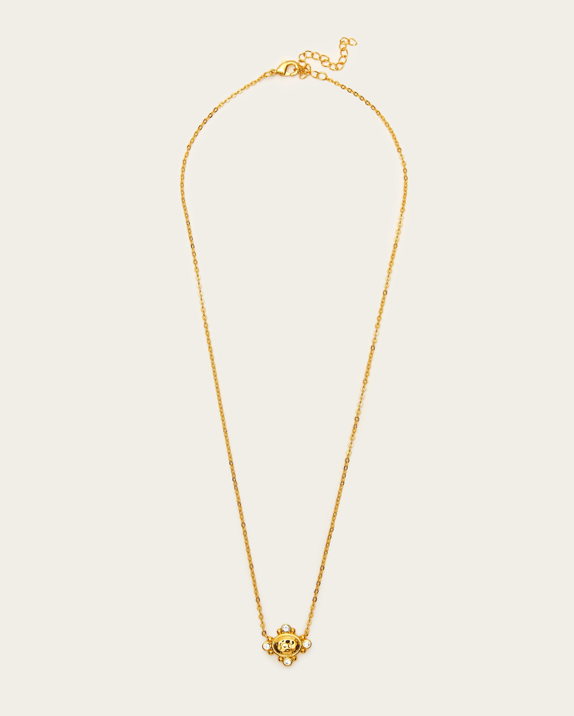 Molten Diamonte Medallion Pendant Necklace