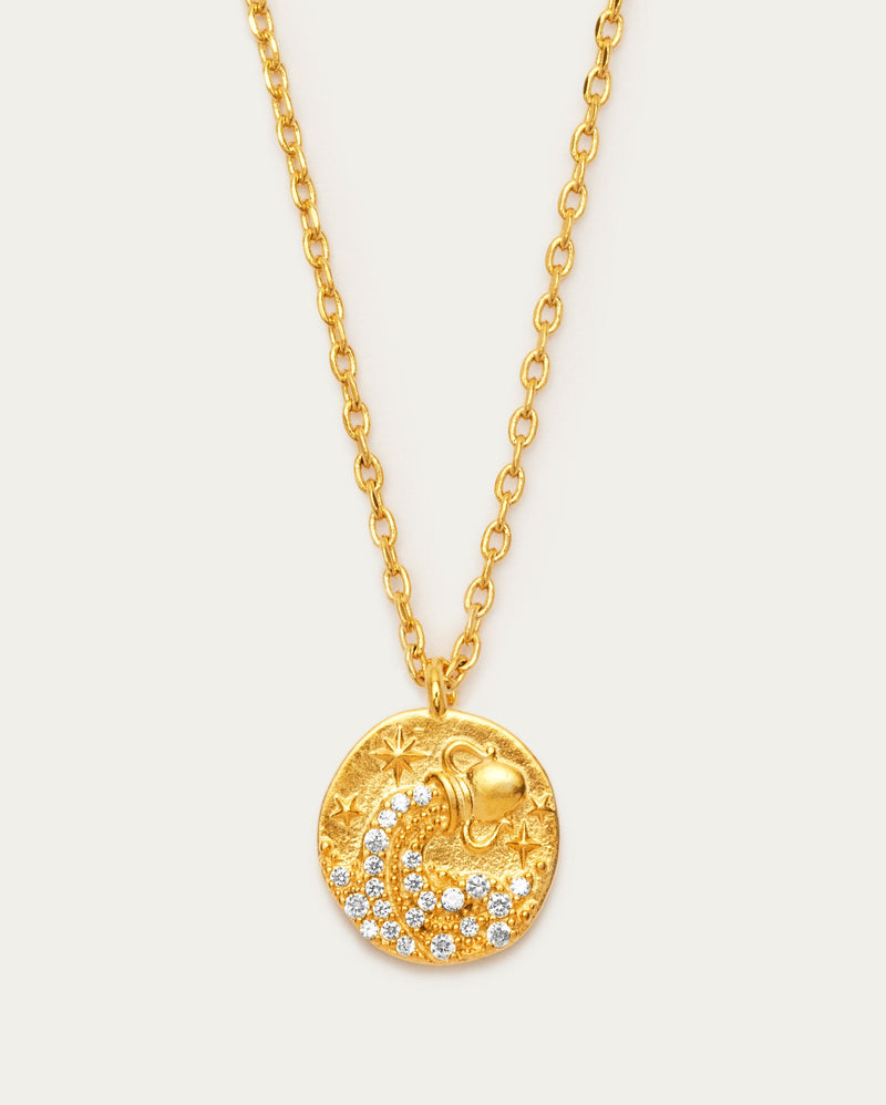 Aquarius Zodiac Pendant Necklace