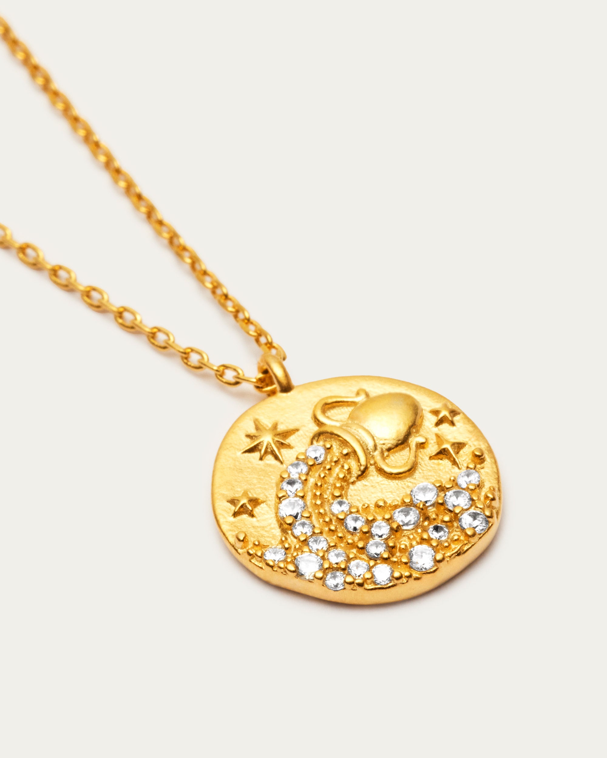 Aquarius Zodiac Pendant Necklace