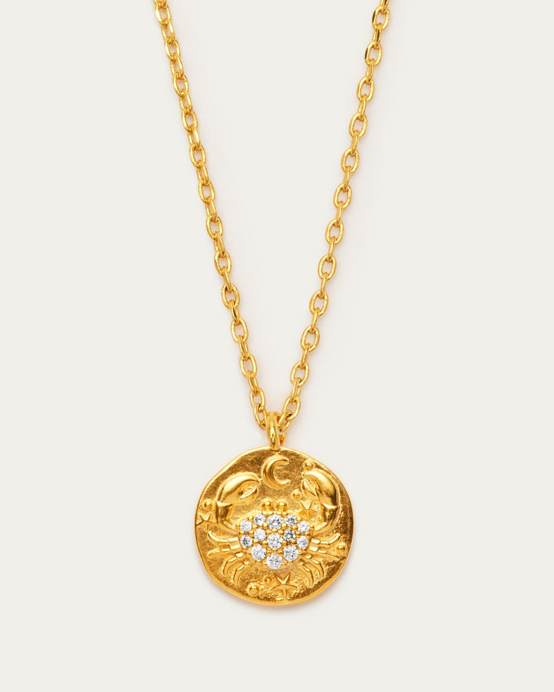 Cancer Zodiac Pendant Necklace