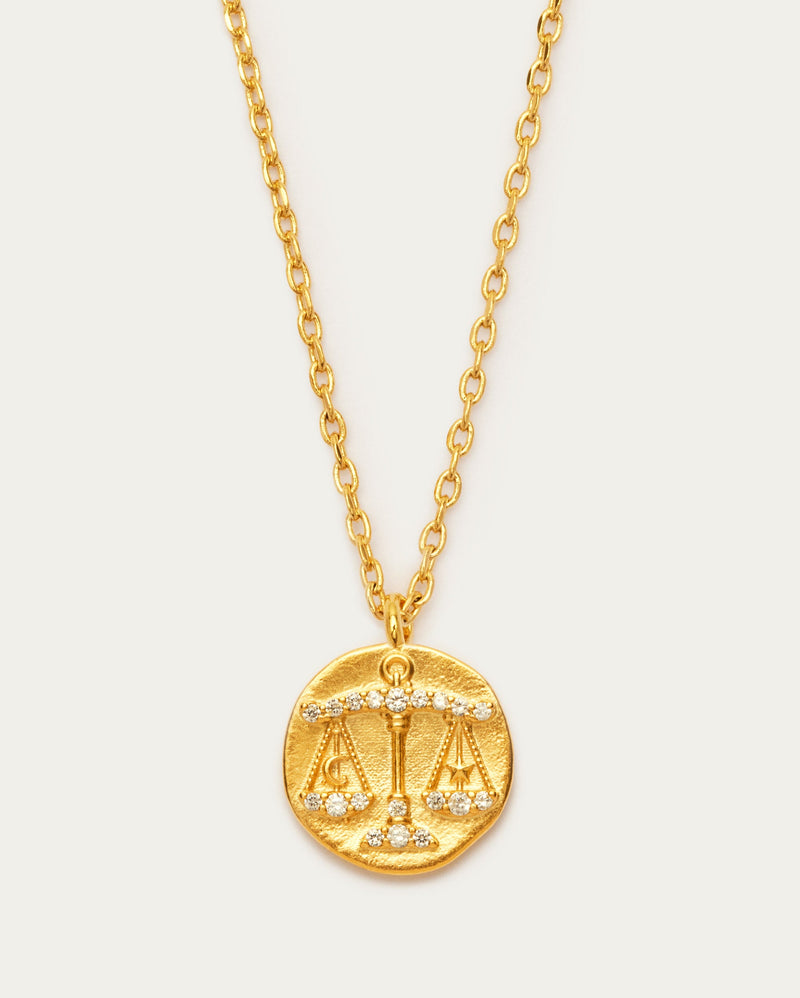 Libra Zodiac Pendant Necklace