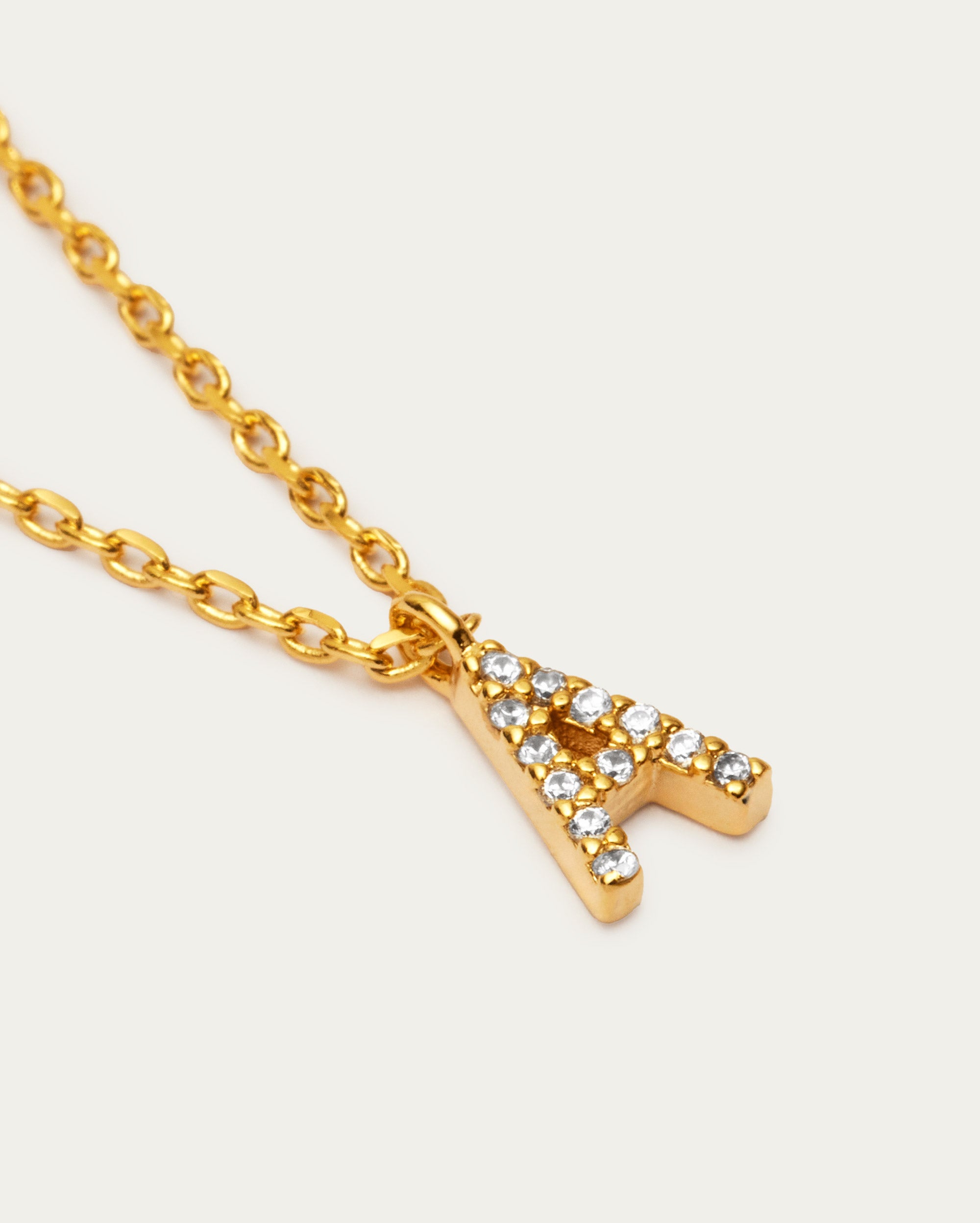 Letter A Initial Parvé Necklace
