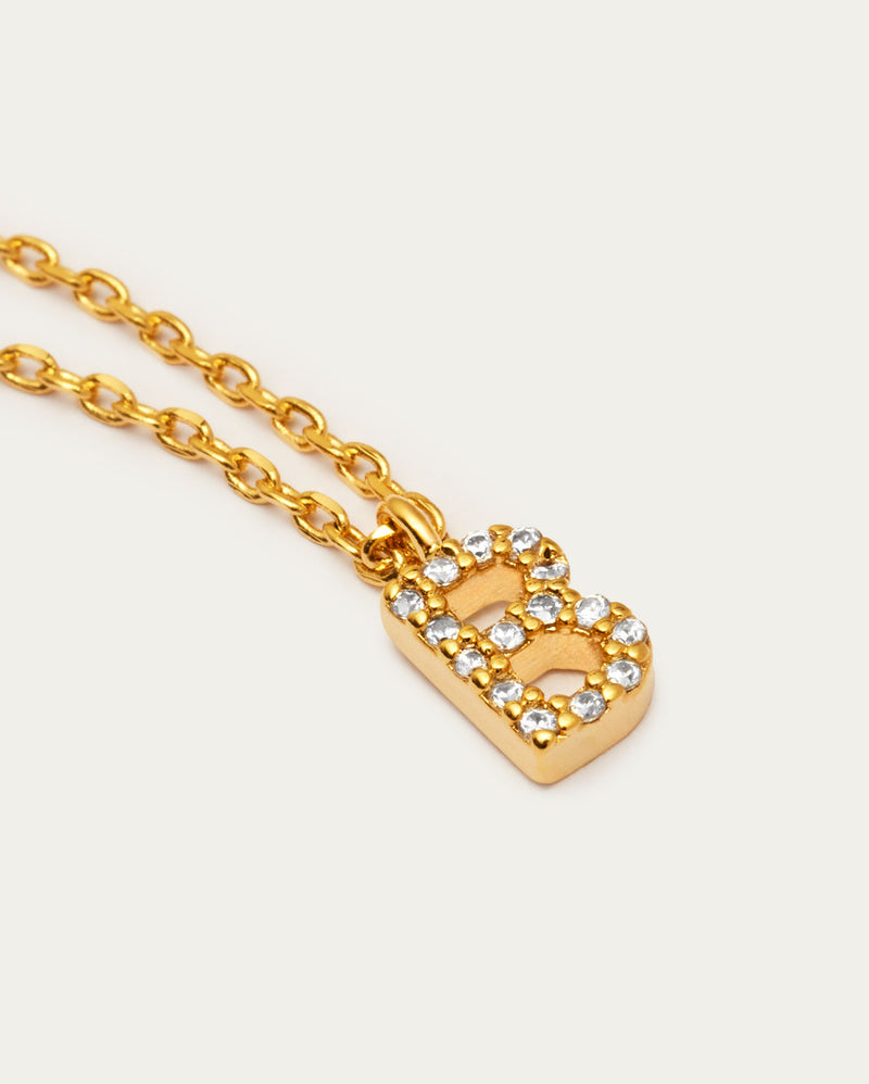 Letter B Initial Parvé Necklace