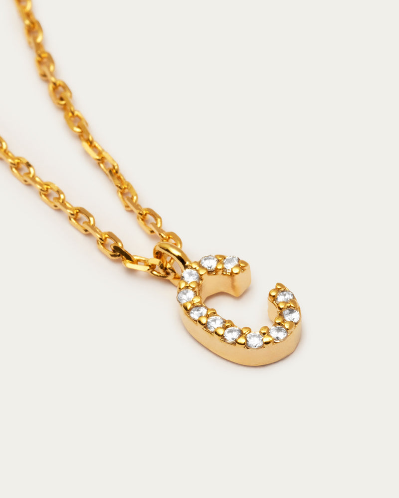 Letter C Initial Parvé Necklace