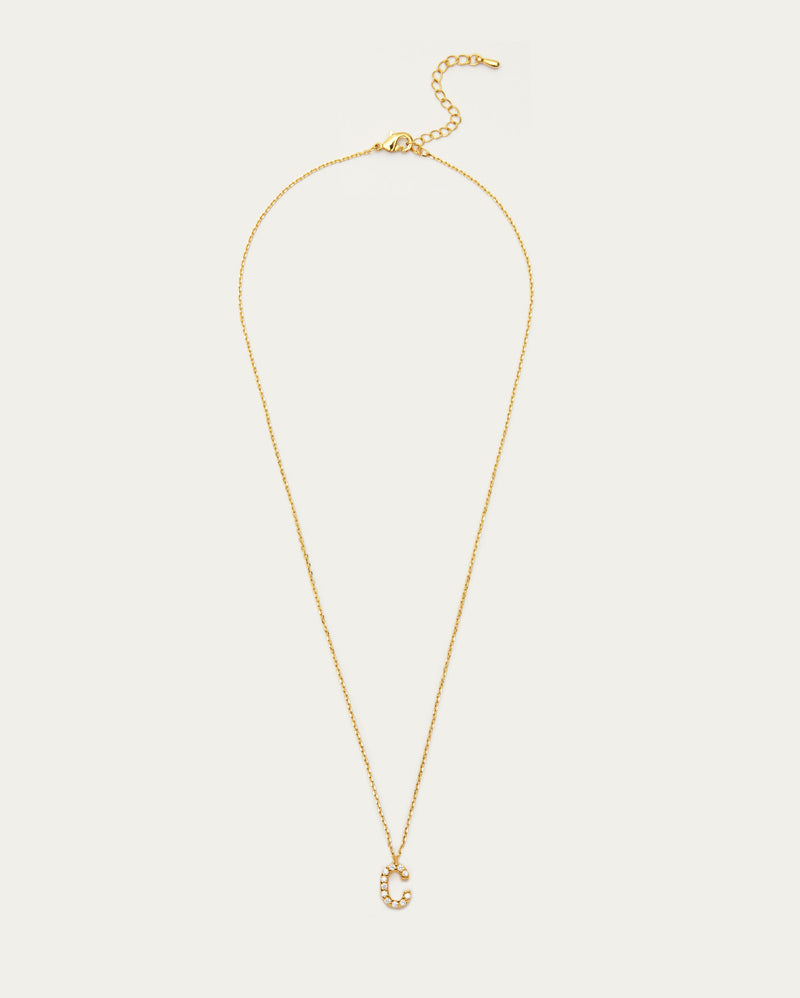 Letter C Initial Parvé Necklace